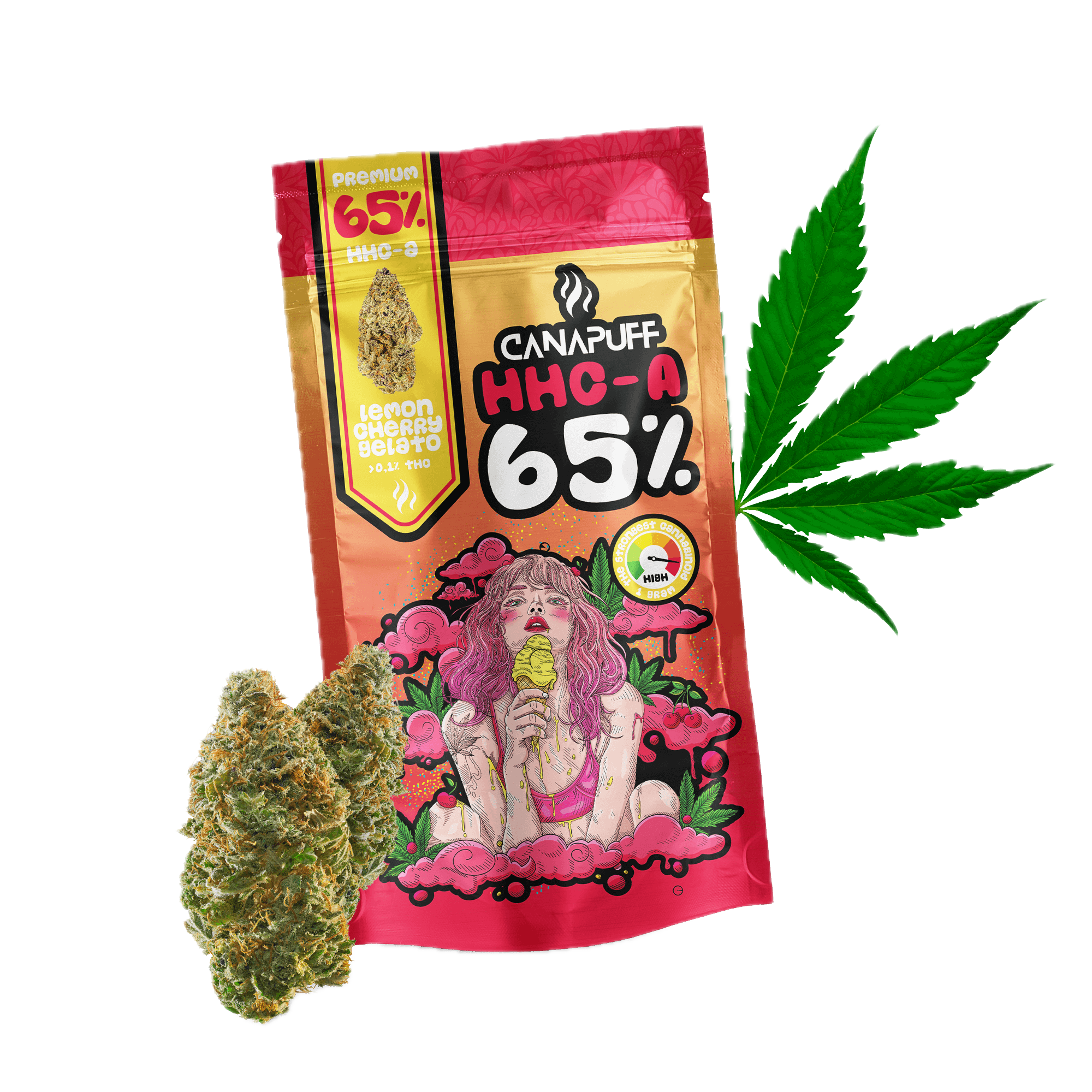 HHC-A Virágzat Lemon Cherry Gelato 65%