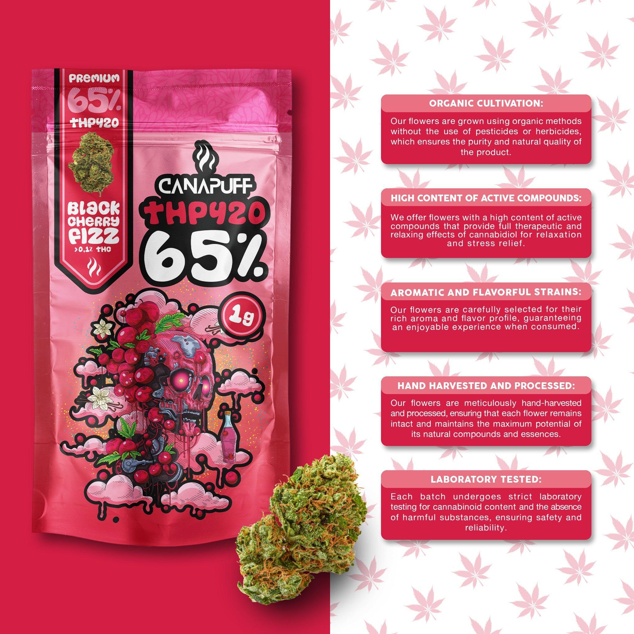 Black Cherry Fizz 65% - THP420 Virágzat-Canapuff