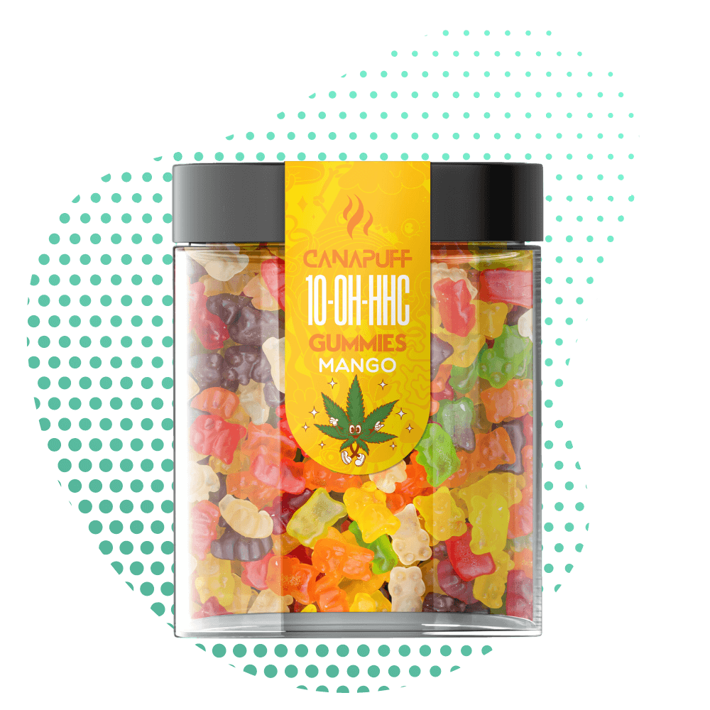 Canapuff - 10-OH-HHC gumicukorkák - Mango Canapuff