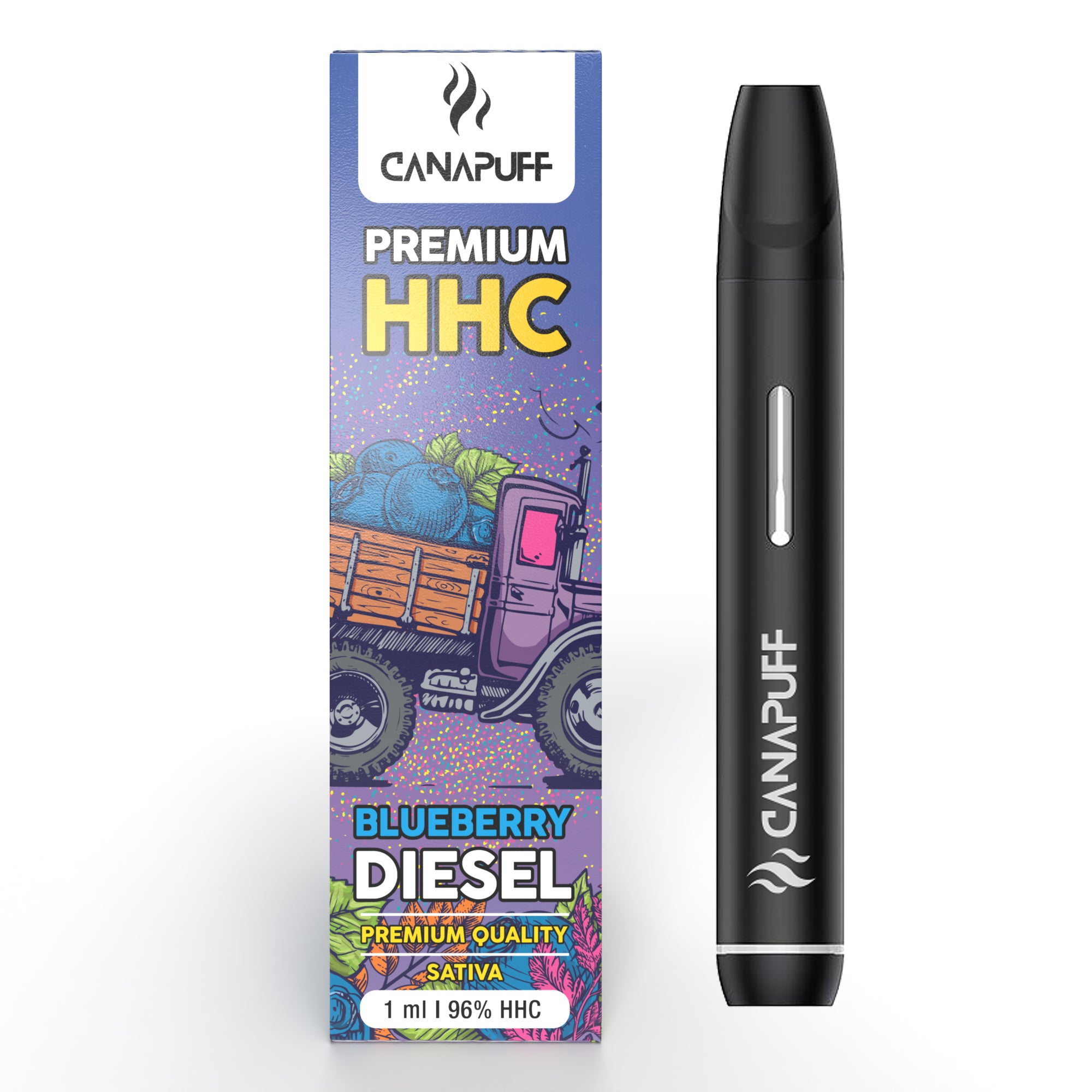 blueberry diesel 96 hhc Canapuff egyszeri használat 1ml