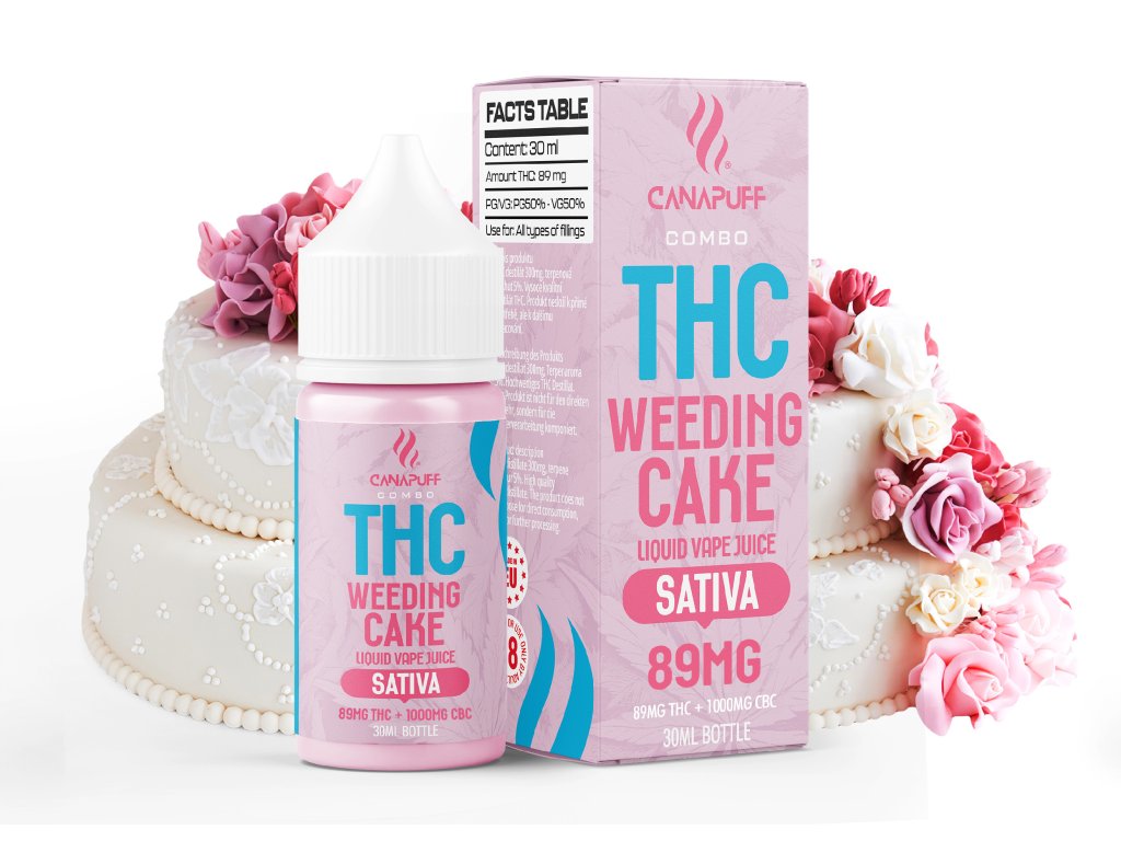 THC Liquid 89mg 1000mg CBC Weeding Cake 30ml-Canapuff