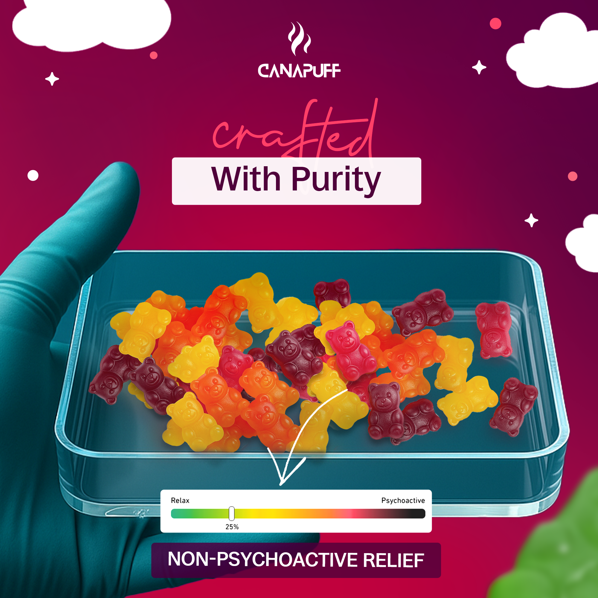 Melatonin+CBD Gumicukorkák - Cherry-Canapuff