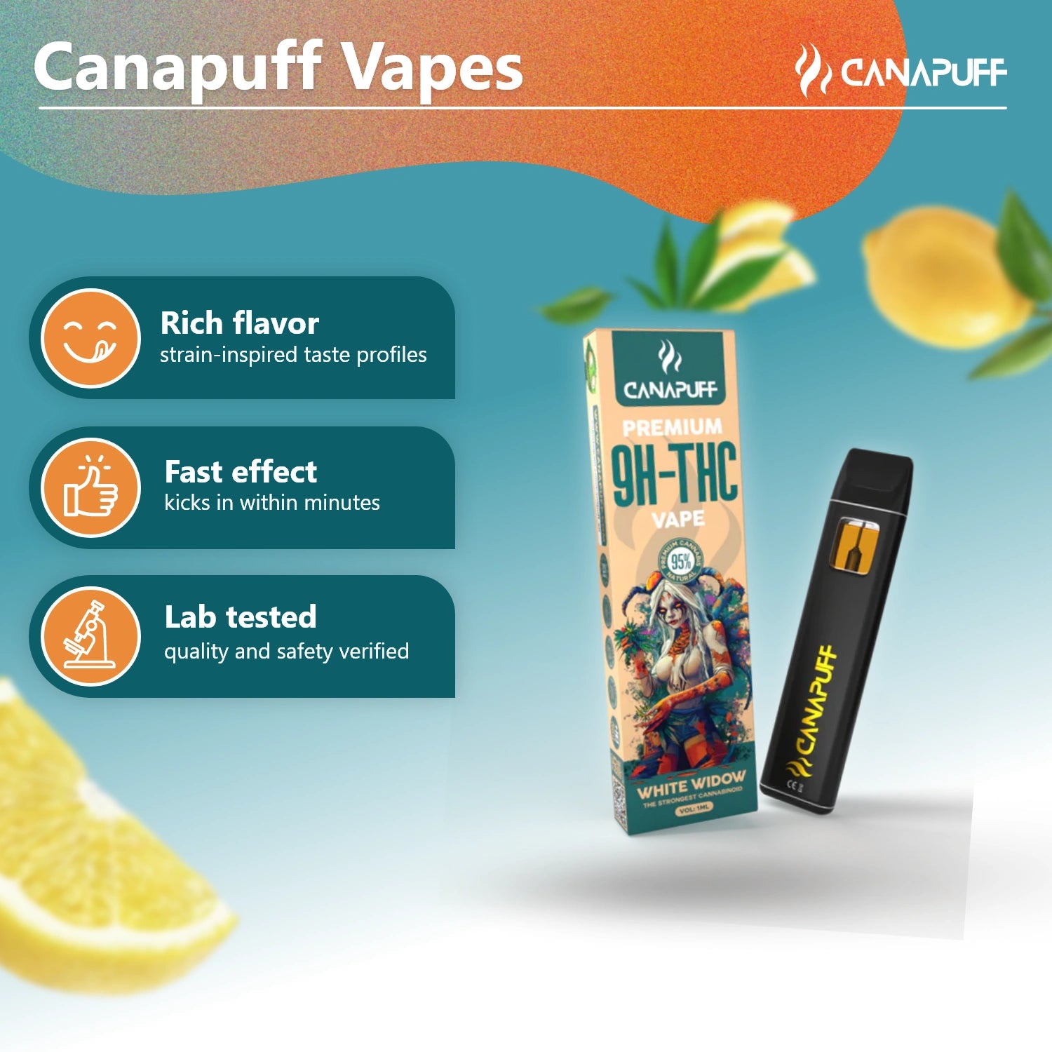 9H-THC Vape White Widow 95% 1ml