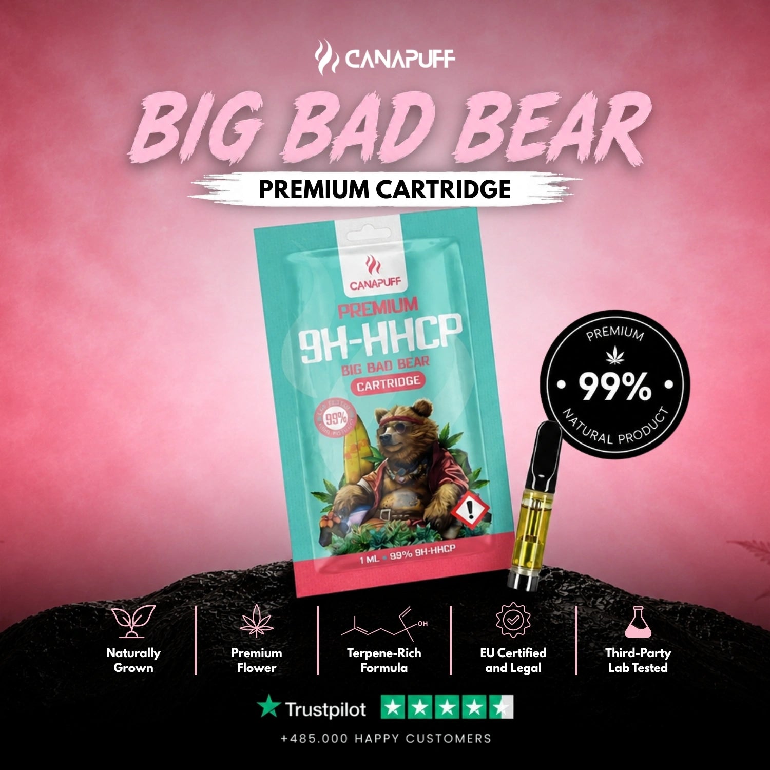 9h-HHCP Patrón Big Bad Bear 99%
