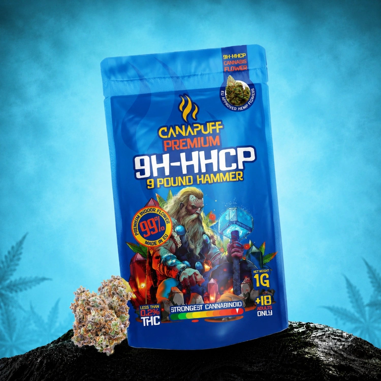 9h-HHCP Virágzat 9 Pound Hammer 99%