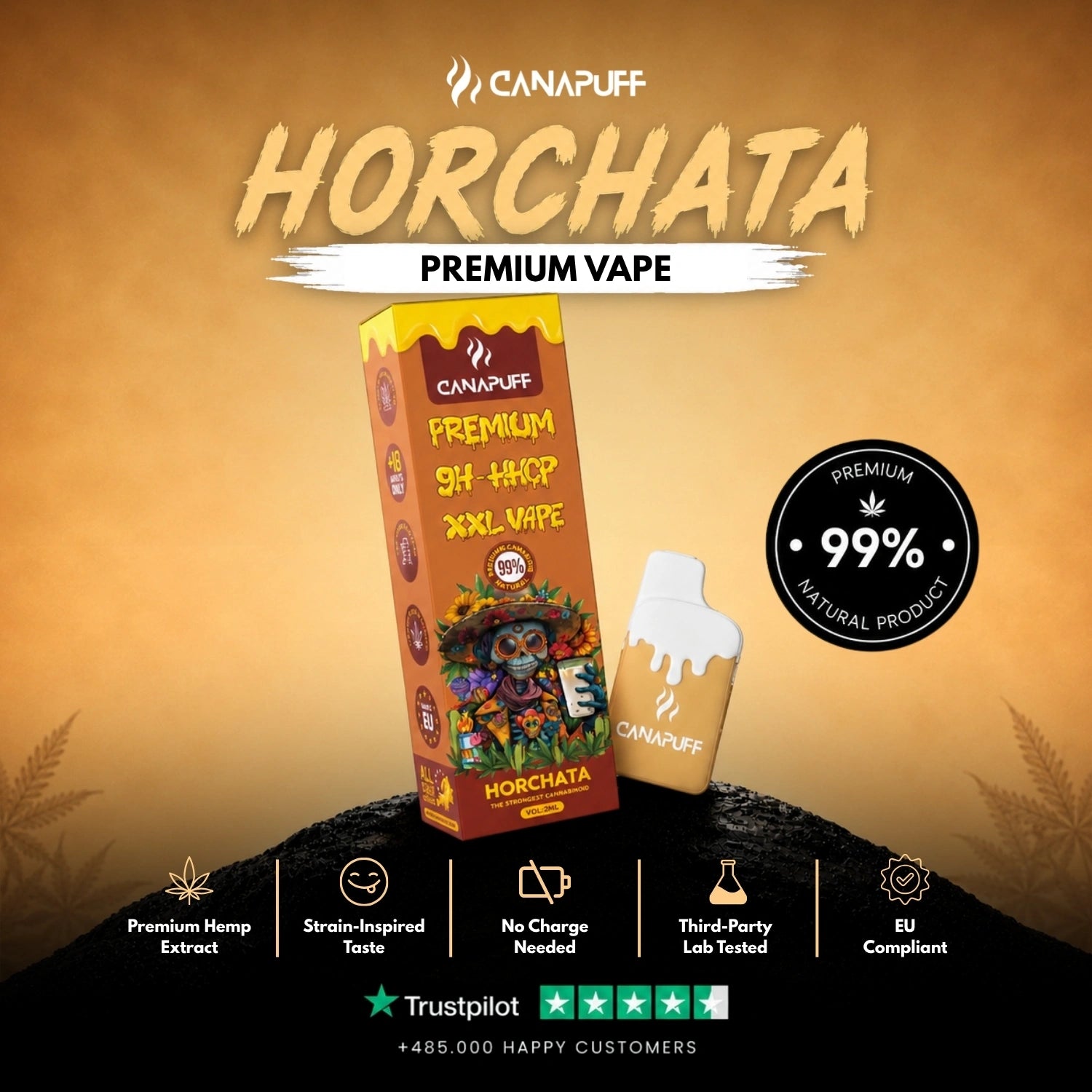 9H-HHCP XXL Vape Horchata 99% 2ml