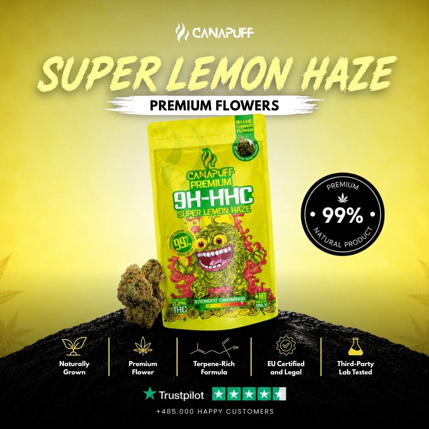 9H-HHC Virágzat Super Lemon Haze 99%