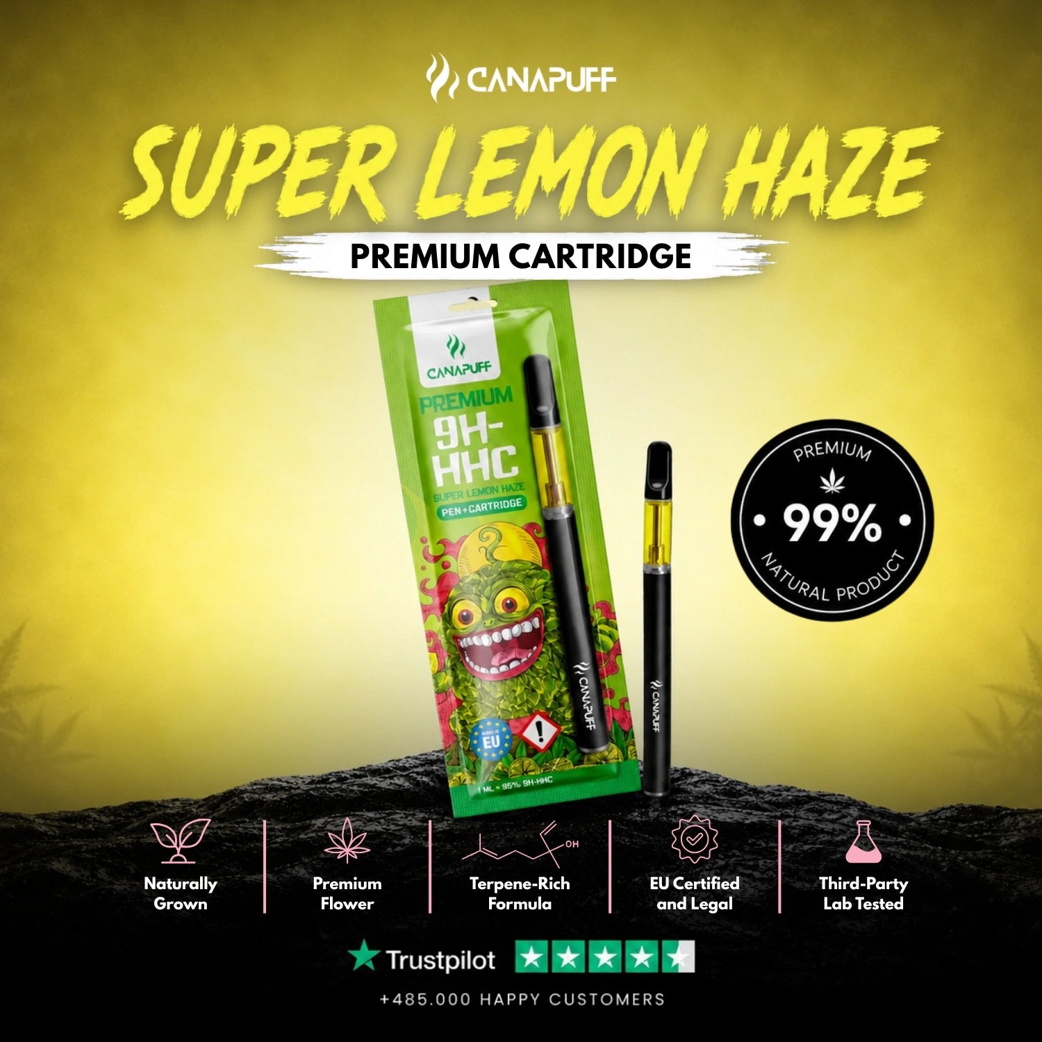 9H-HHC Pen+Patrón Super Lemon Haze 95%