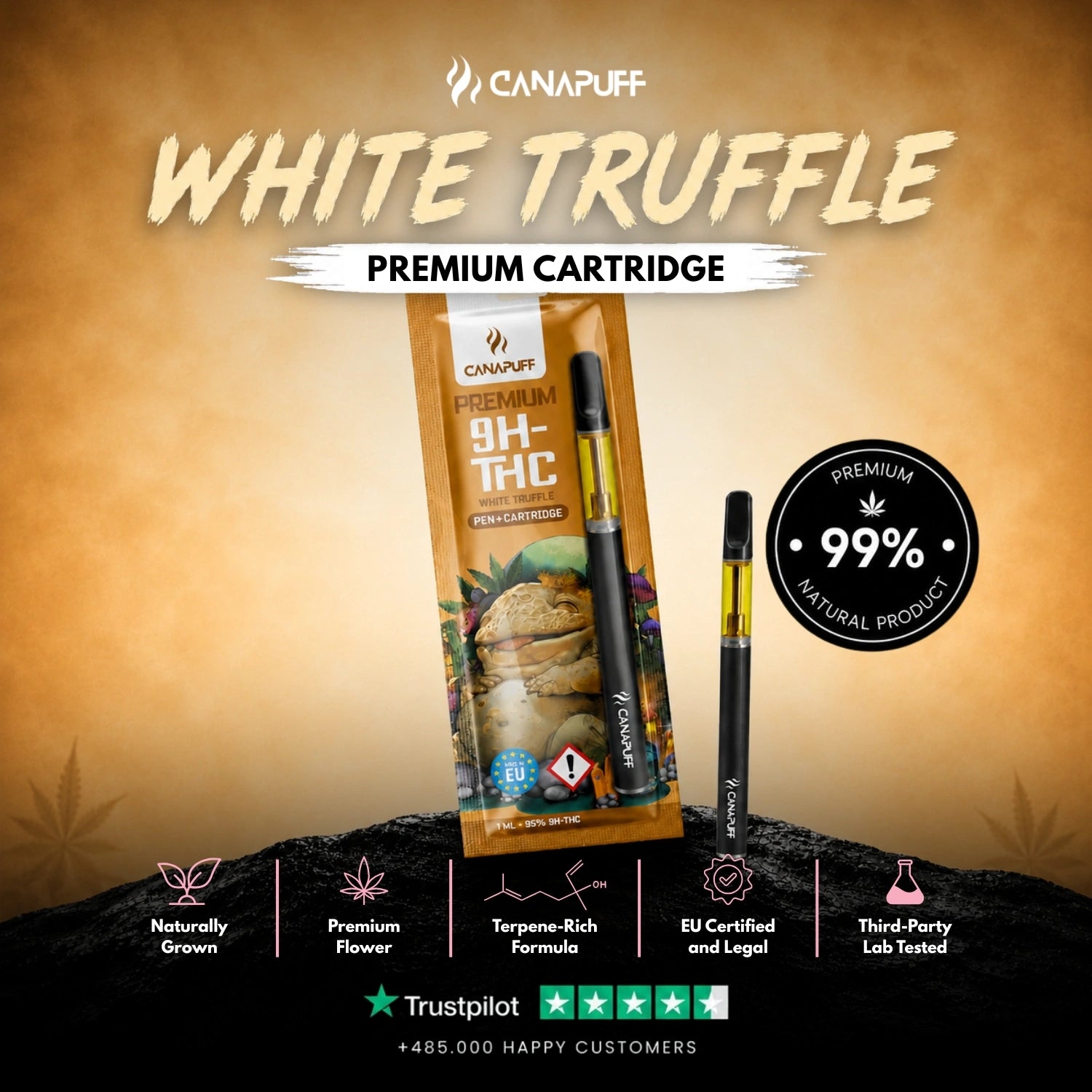 9H-THC Pen+Patrón White Truffle 95%