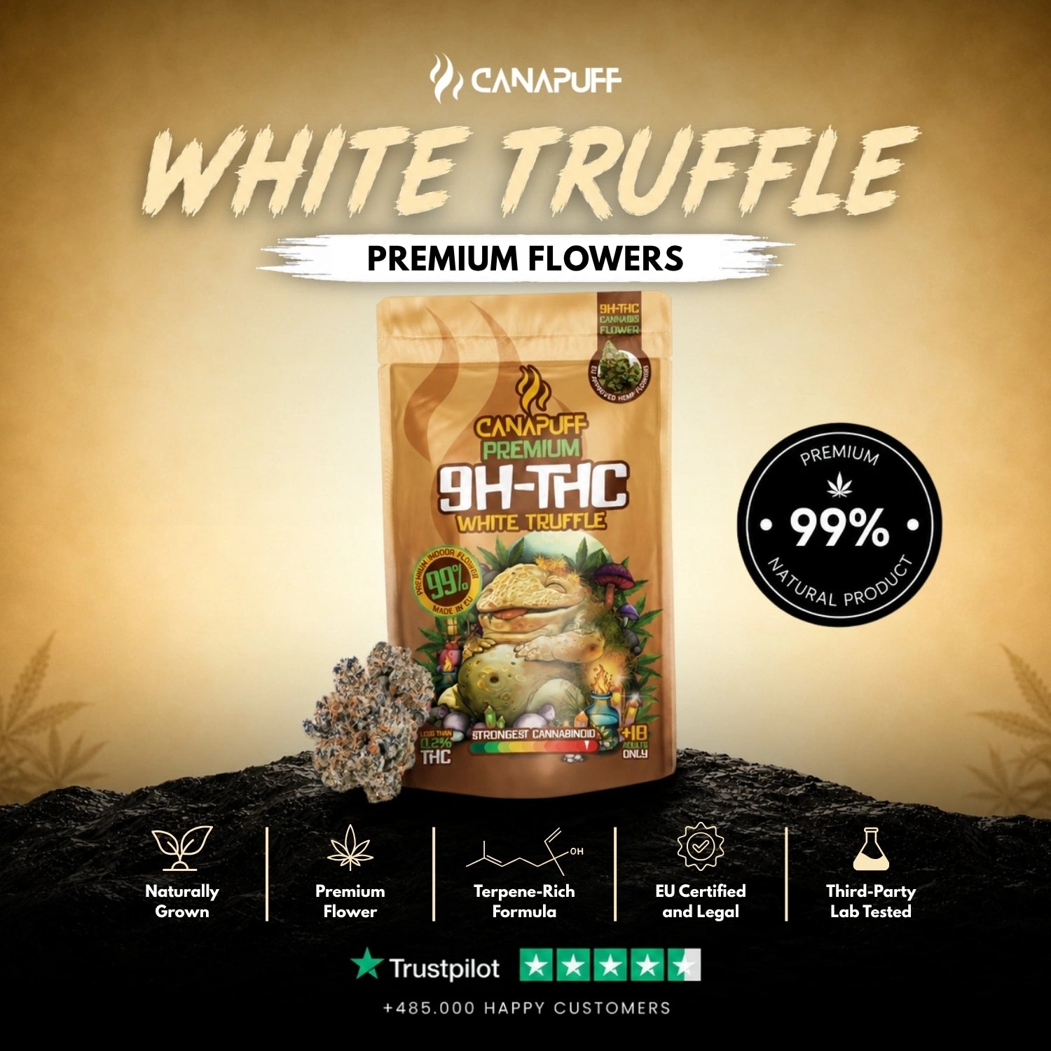 9H-THC Virágzat White Truffle 99%