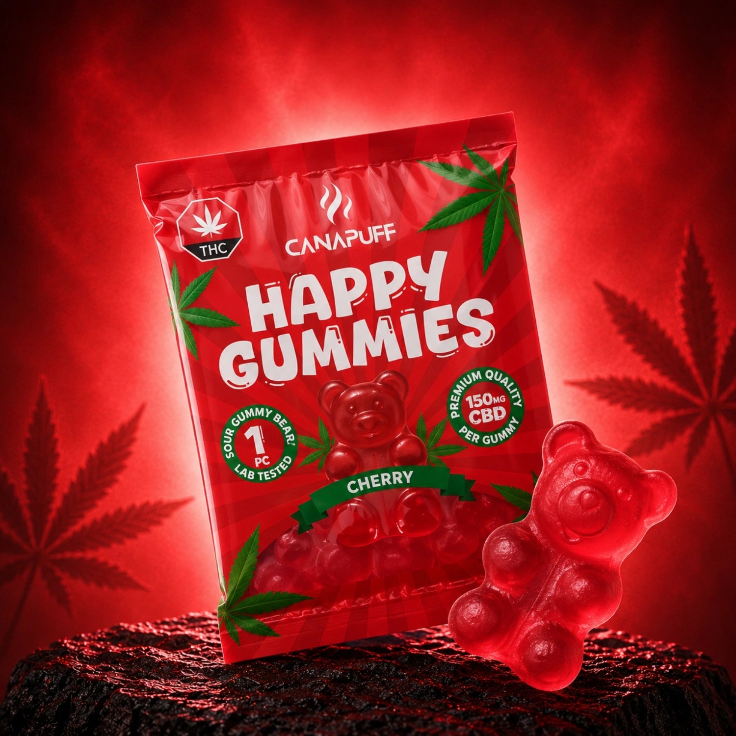 CBD Gumicukorkák Cseresznye