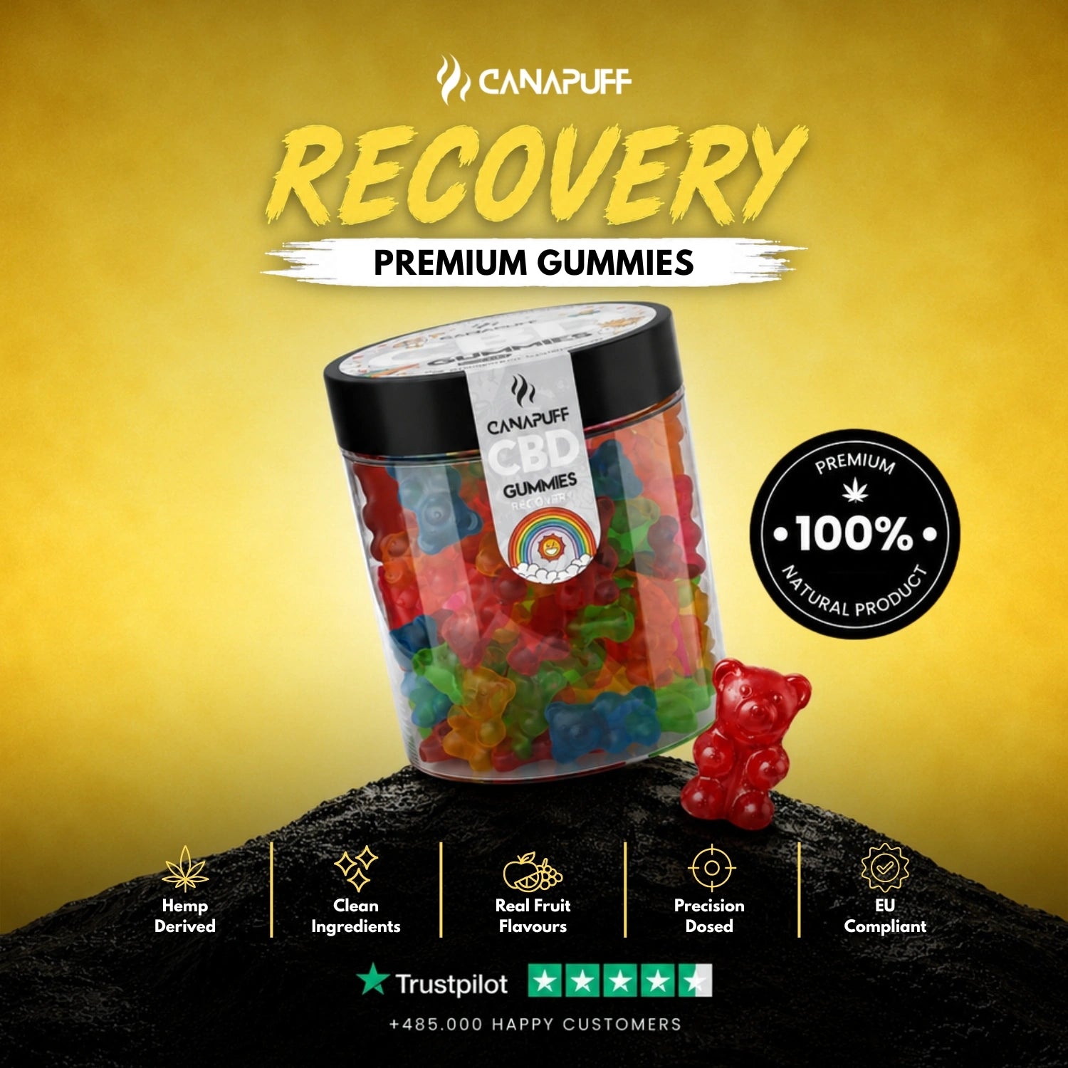 CBD Gumicukorkák Recovery