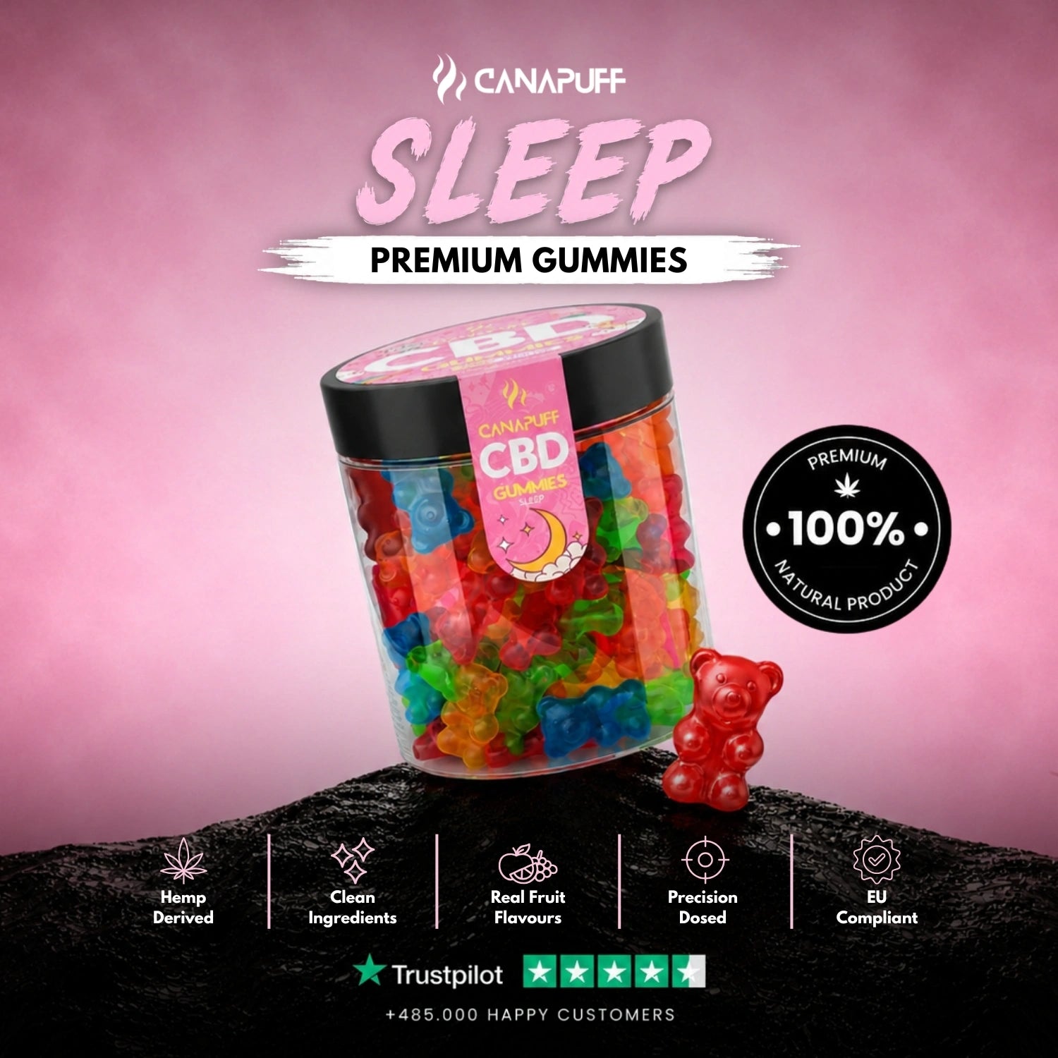 CBD Gumicukorkák Alvás