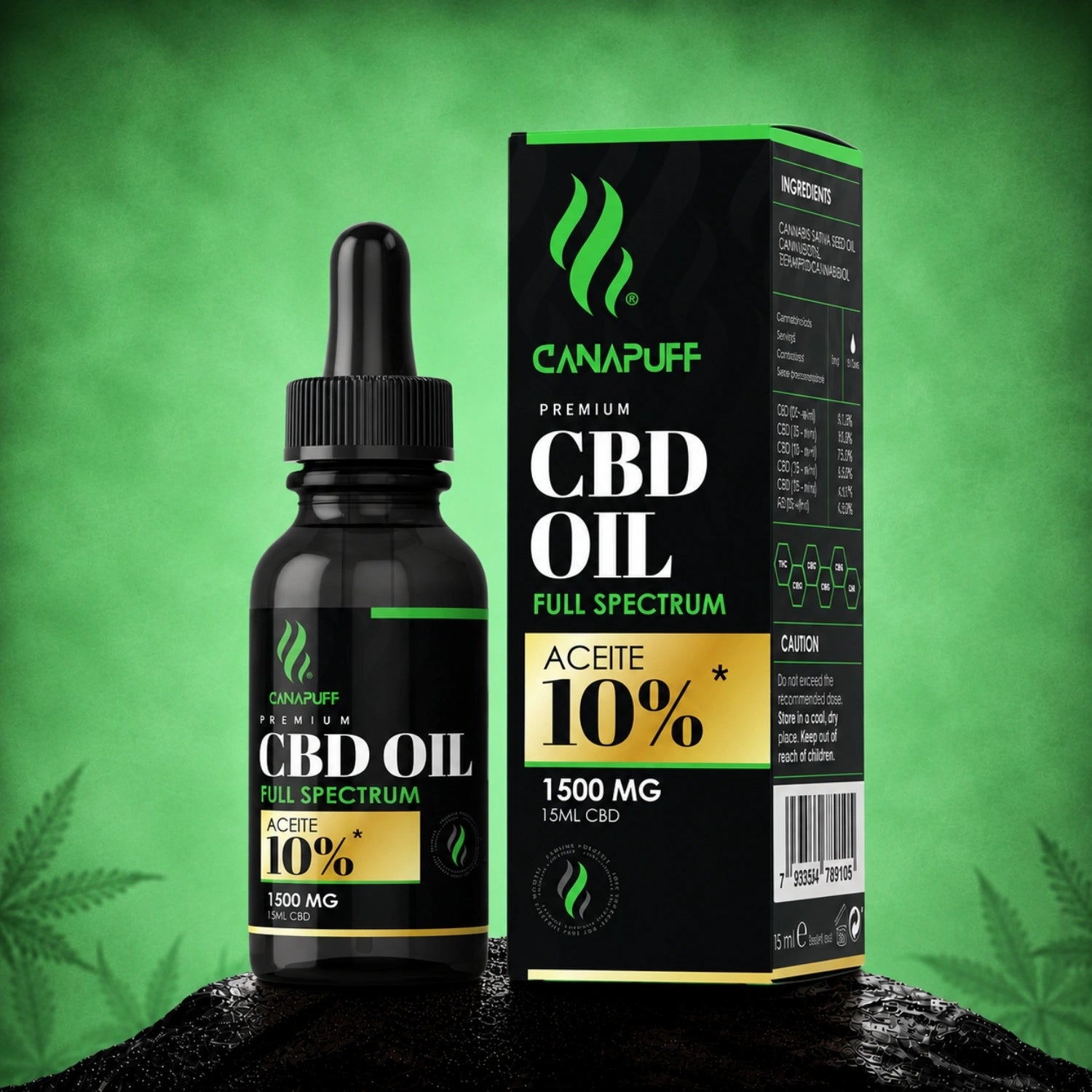 CBD Olaj Teljes spektrumú, 10%, 15 ml
