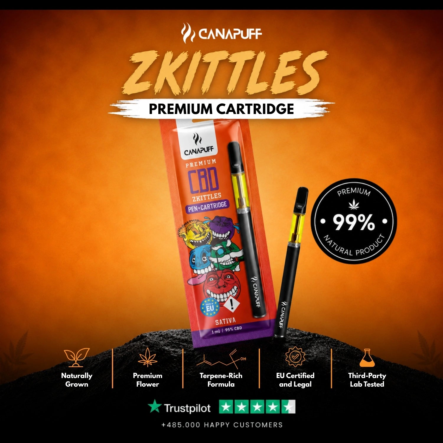 CBD Pen+Patrón Zkittles 95%