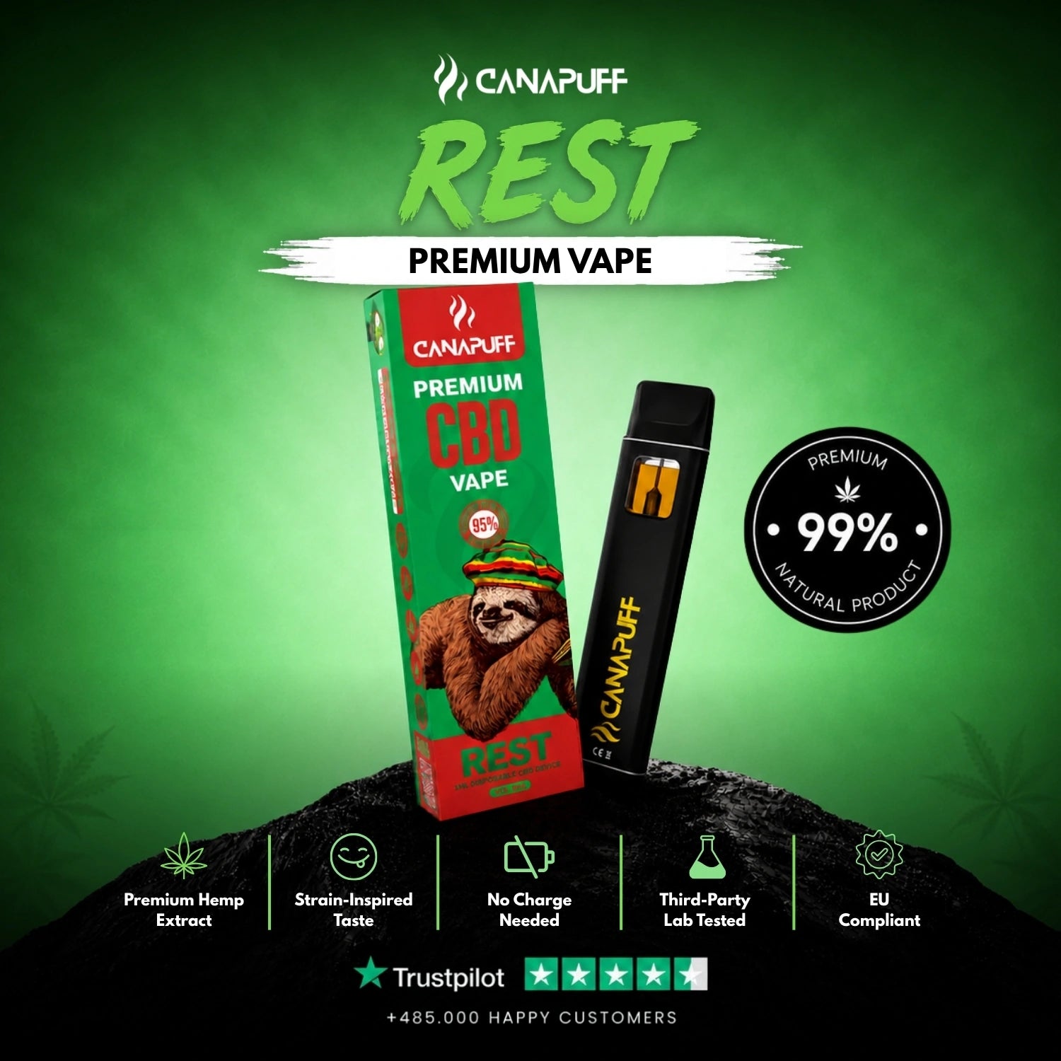 CBD Vape Maradék 95% 1 ml