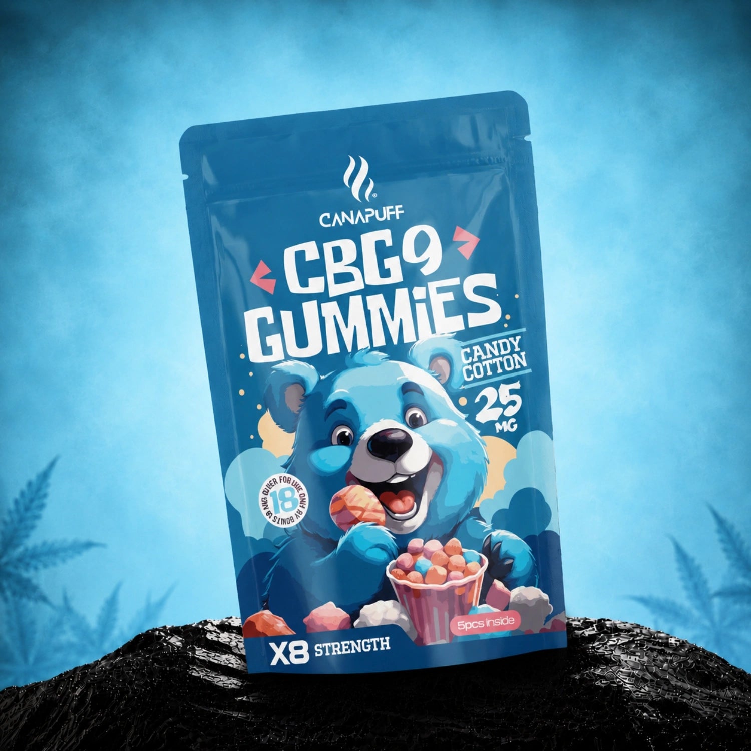 CBG9 Gumicukorkák vattacukor