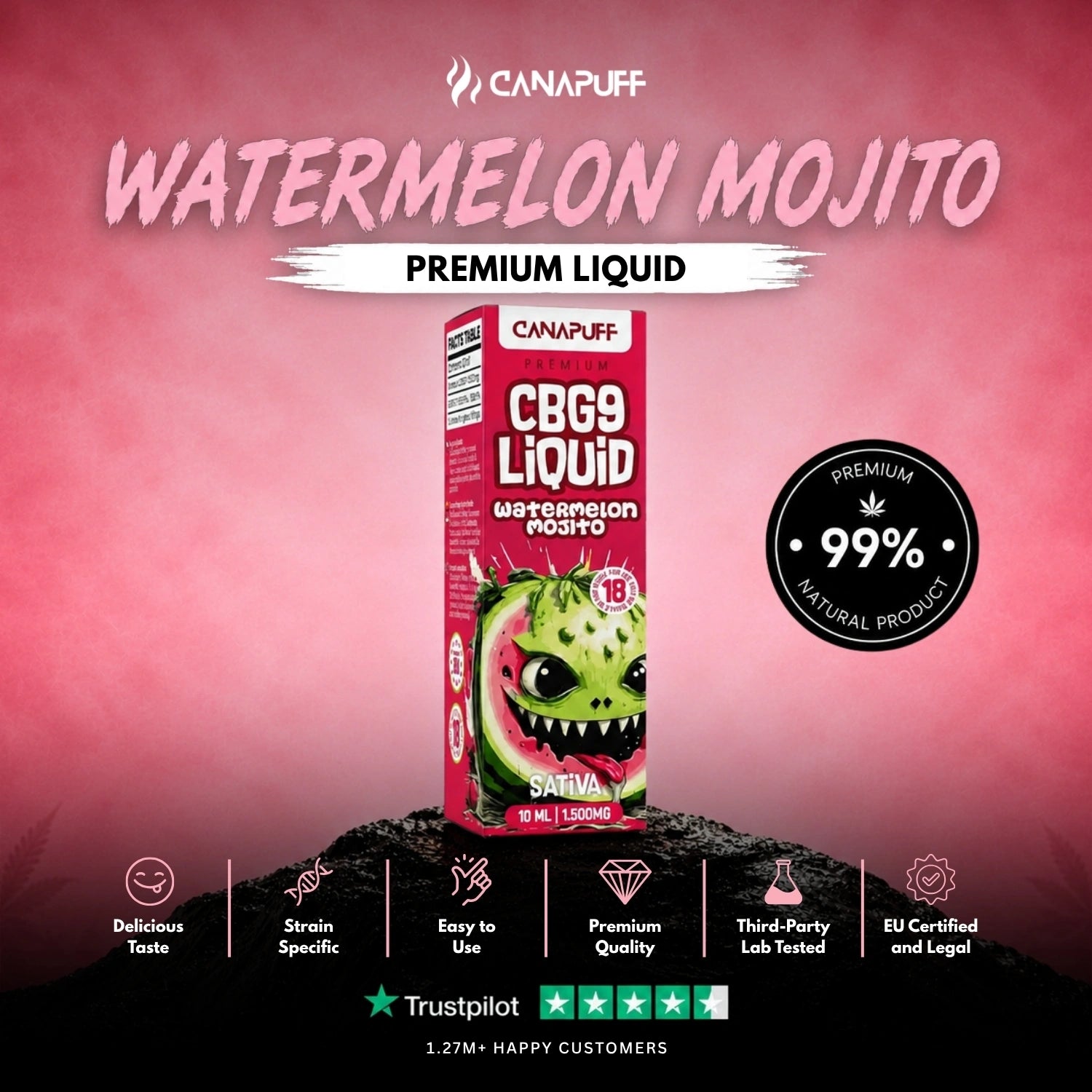CBG9 Liquid Watermelon Mojito 1.500mg