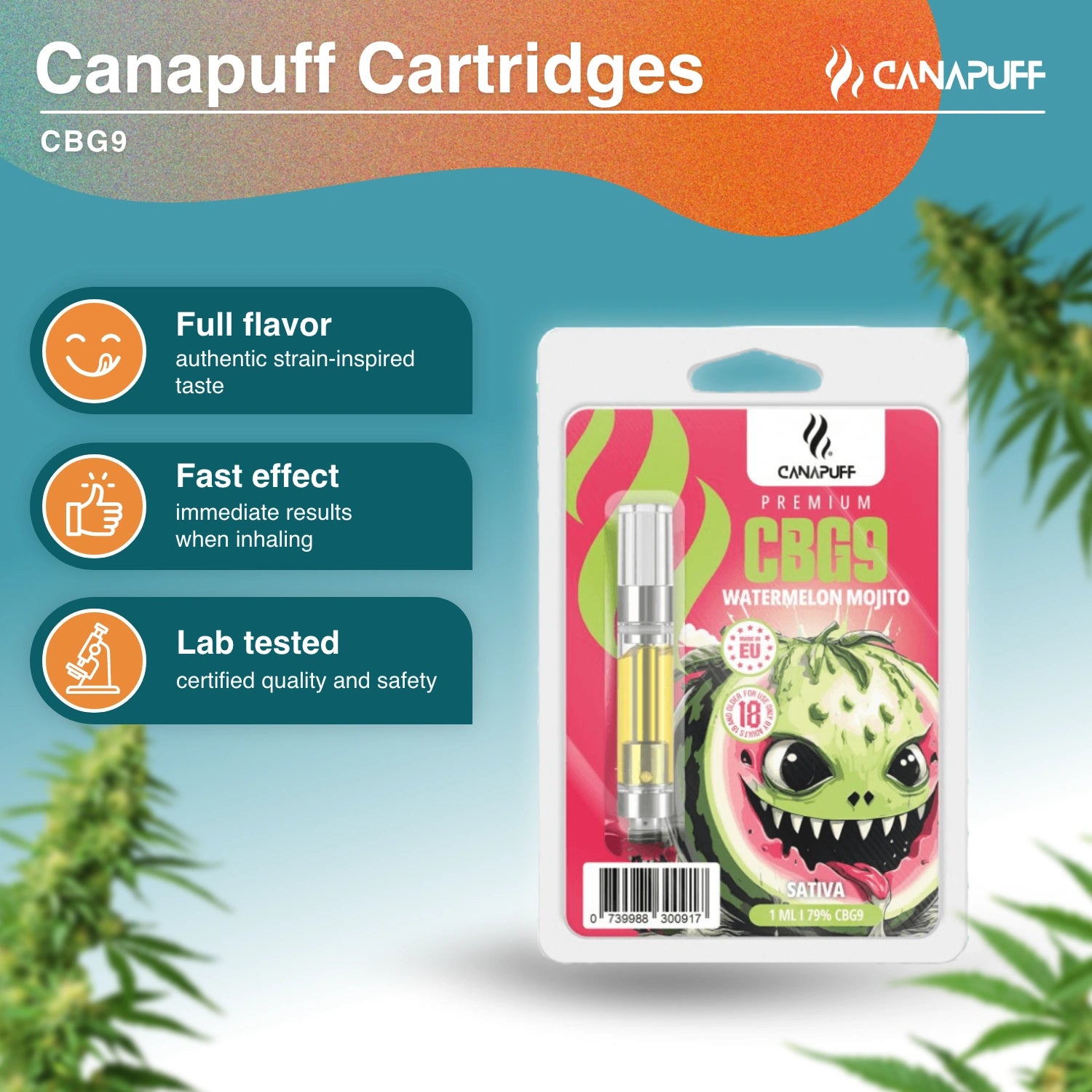 Watermelon Mojito - CBG9 79% - Patrón - Canapuff
