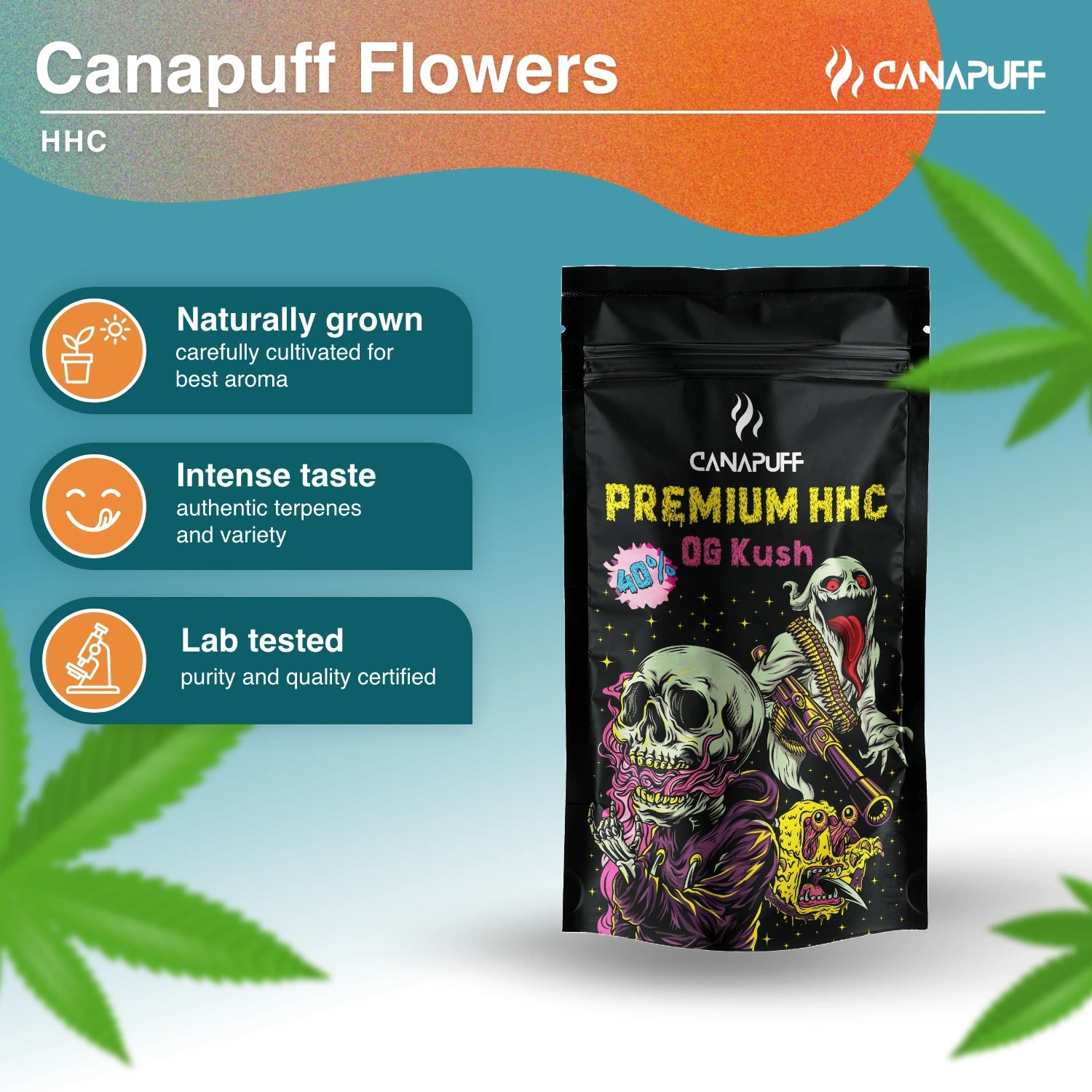 OG Kush 40% - Prémium HHC Virágzat - CanaPuff