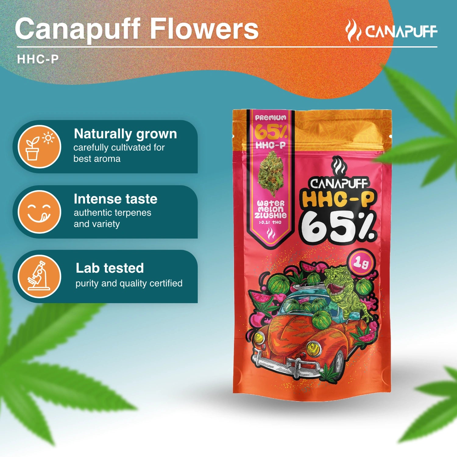 WATERMELON ZLUSHIE 65% - HHC-P Virágzat - CanaPuff