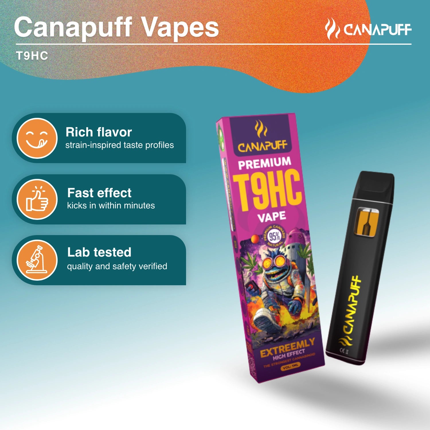 Extreemly 95% T9HC – Vape – 1ml - Canapuff