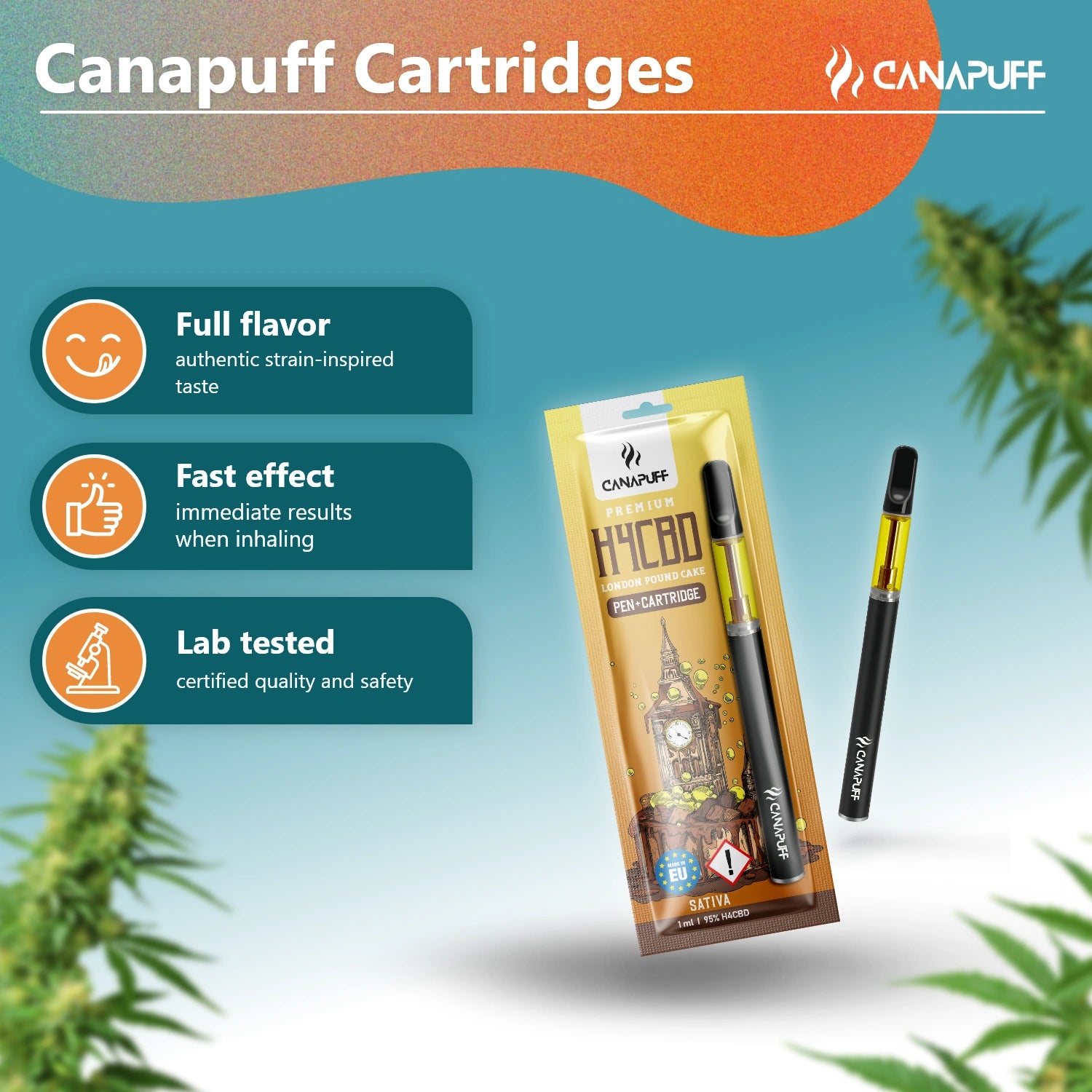 H4CBD Pen+Patrón London Pound Cake 95%