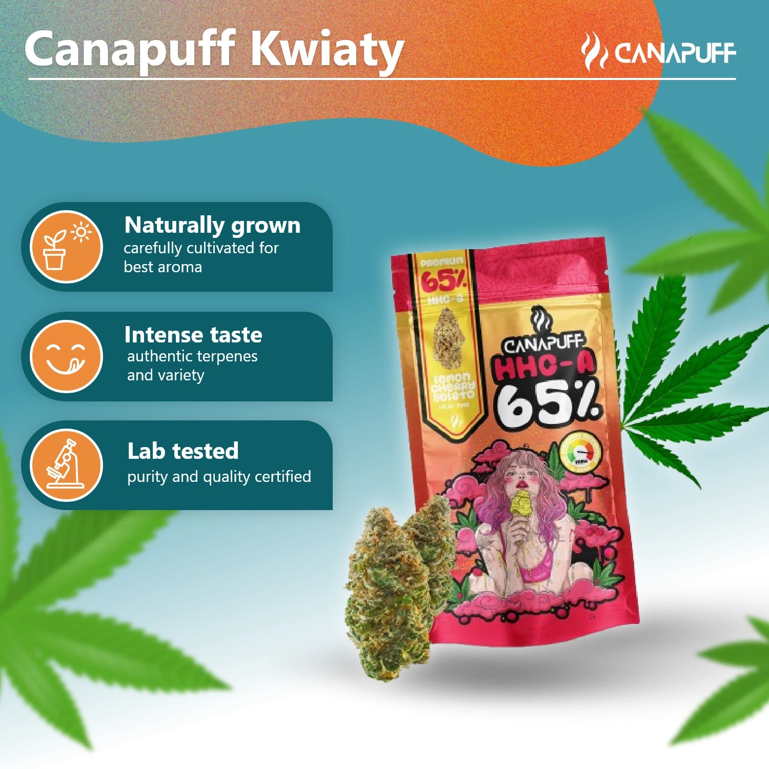 HHC-A Virágzat Lemon Cherry Gelato 65%