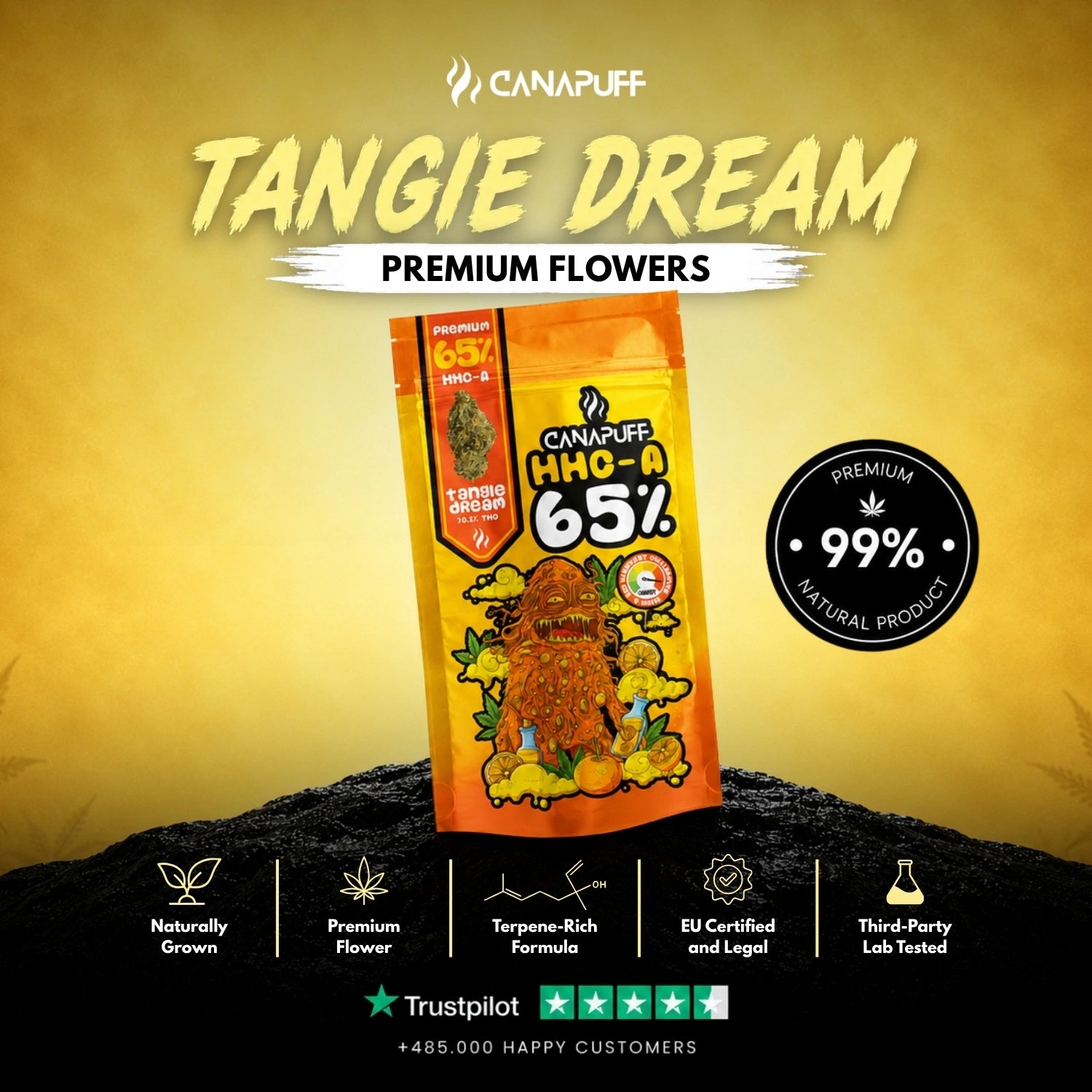 HHC-A Virágzat Tangie Dream 65%