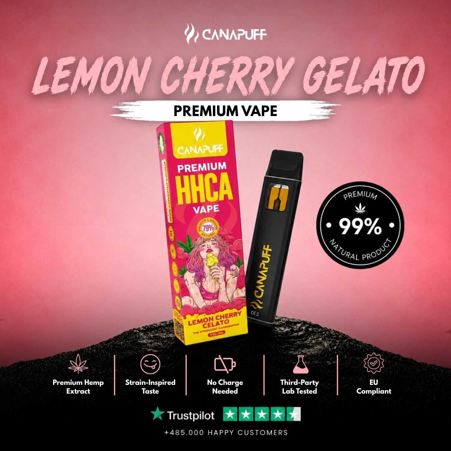 HHC-A Vape Lemon Cherry Gelato 79% 1ml