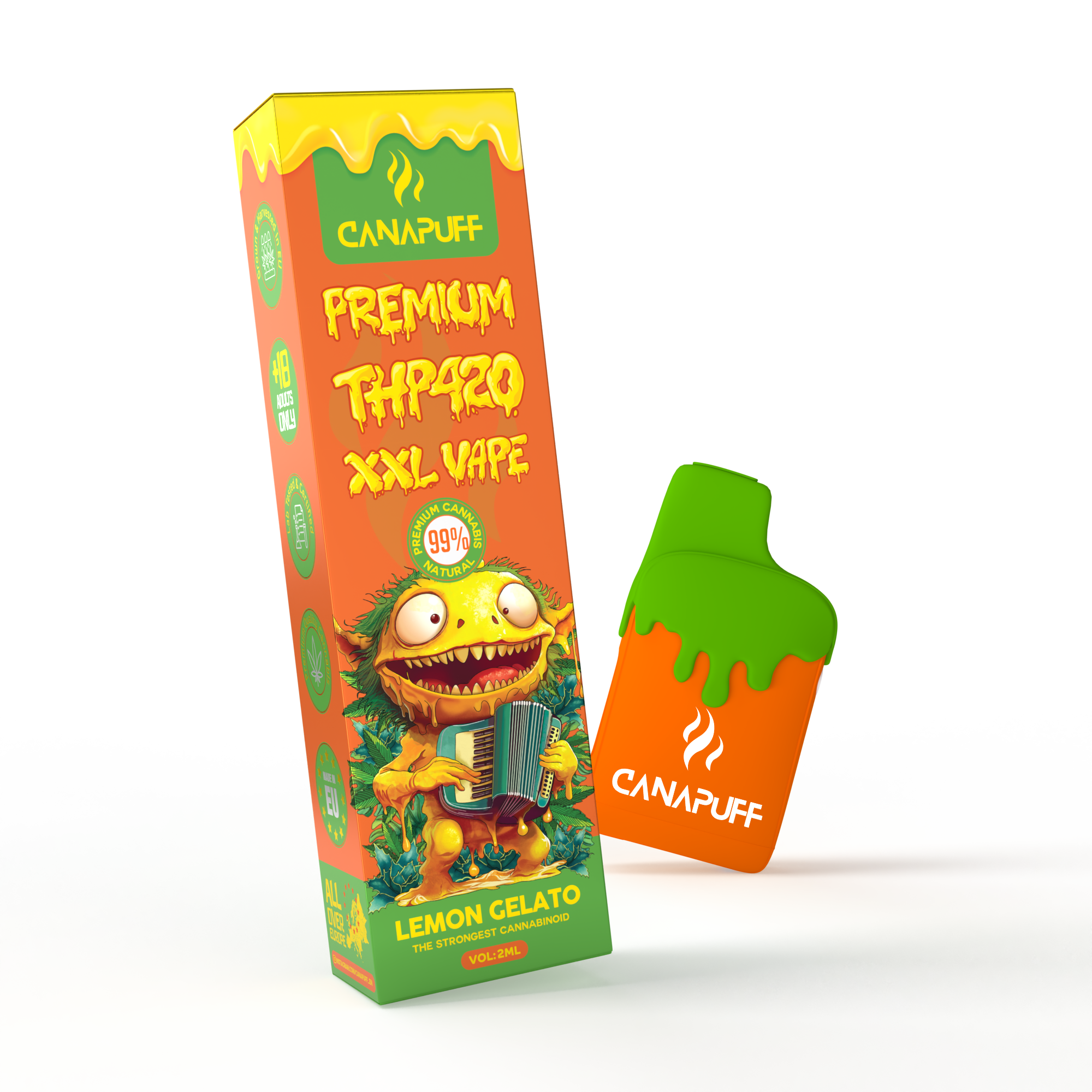 THP420 Vape Lemon Gelato 99% 2 ml