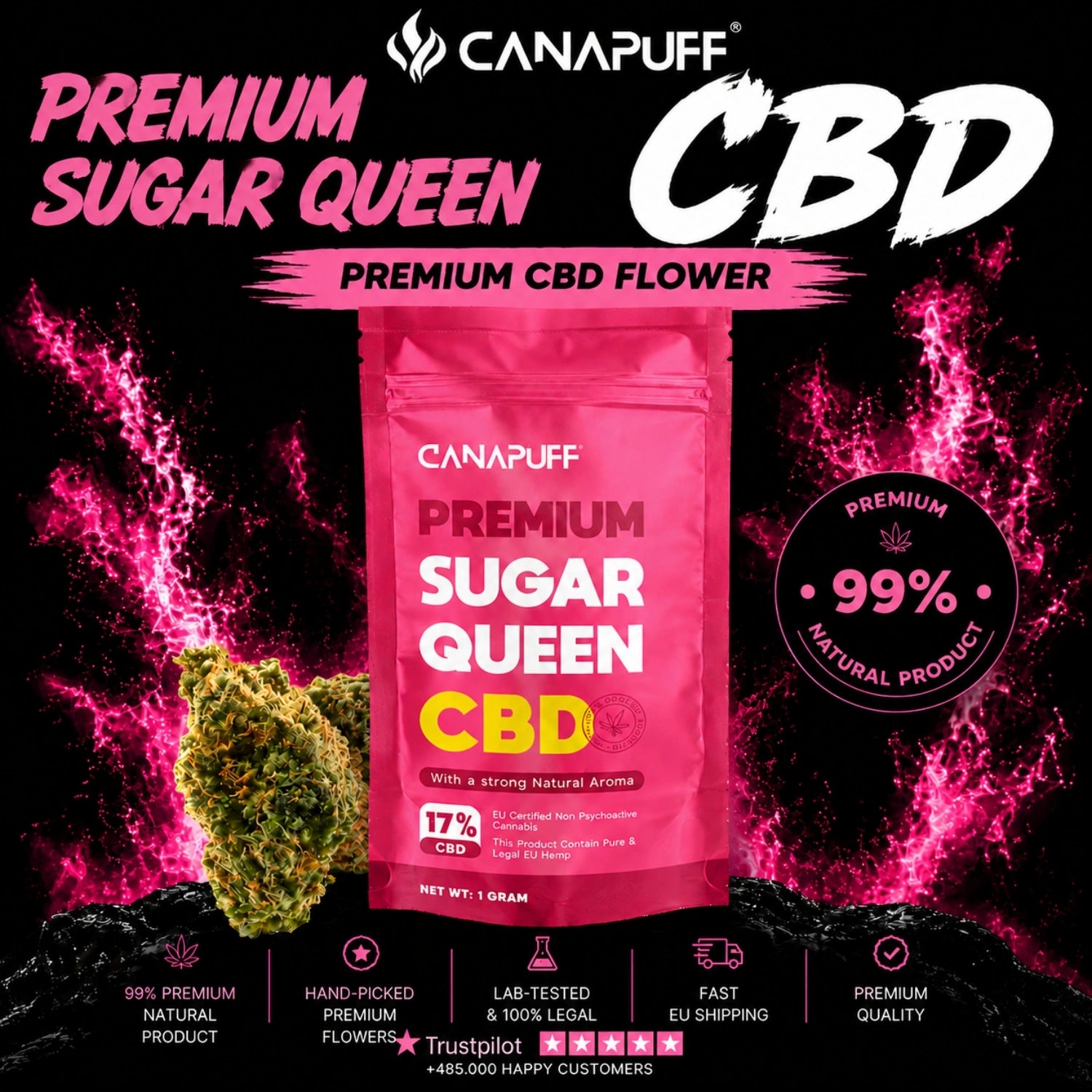 CBD Virágzat Sugar Queen 17%