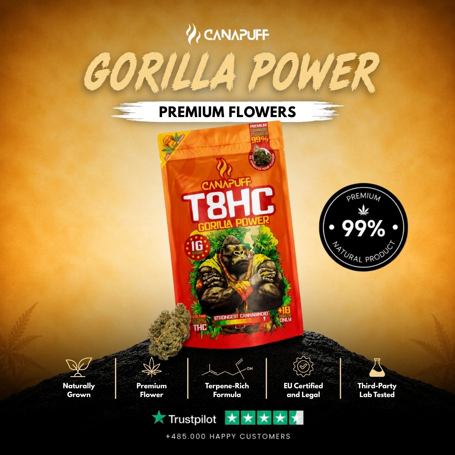 T8HC Virágzat Gorilla Power 99%