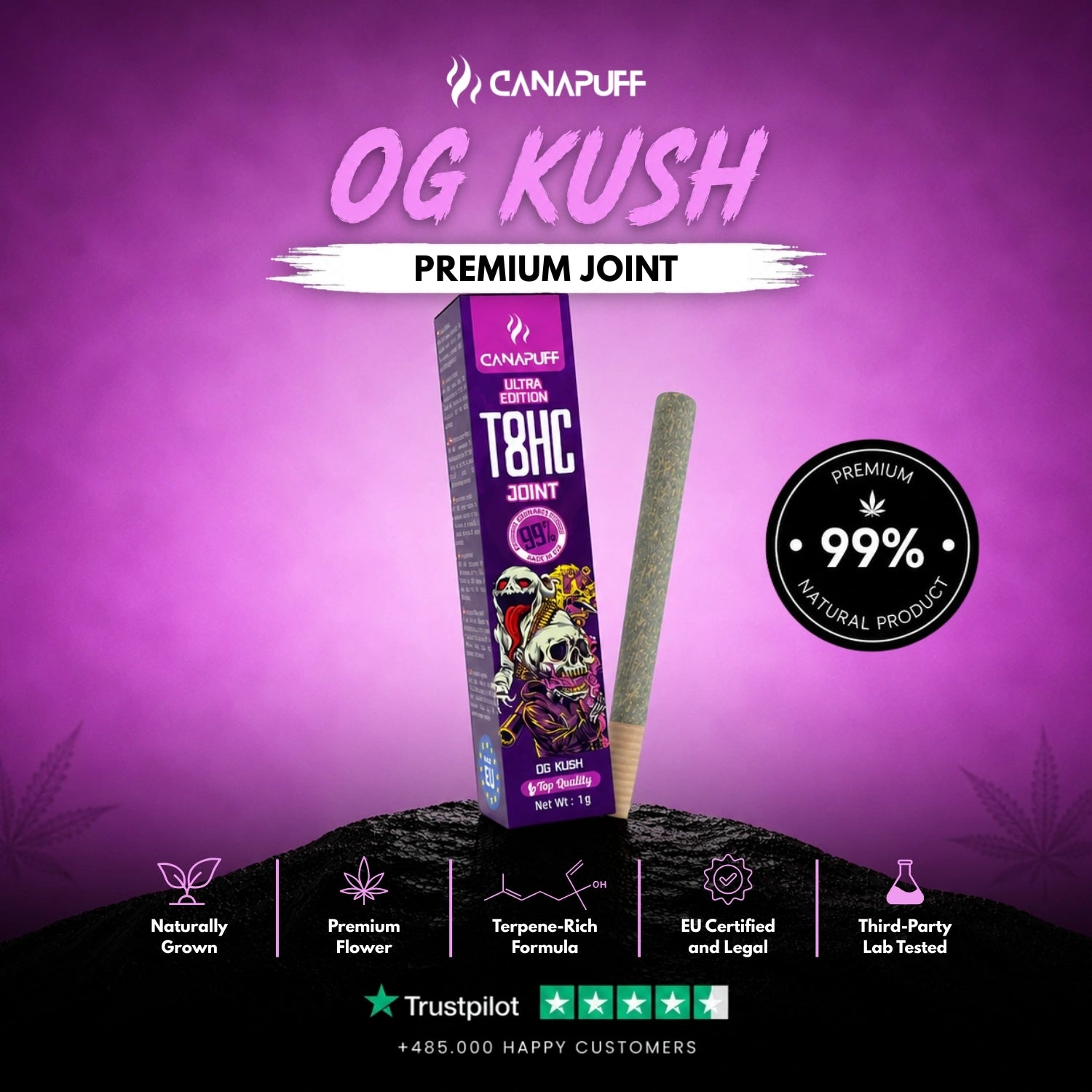 T8HC Joint OG Kush Ultra Edition 99% 1g