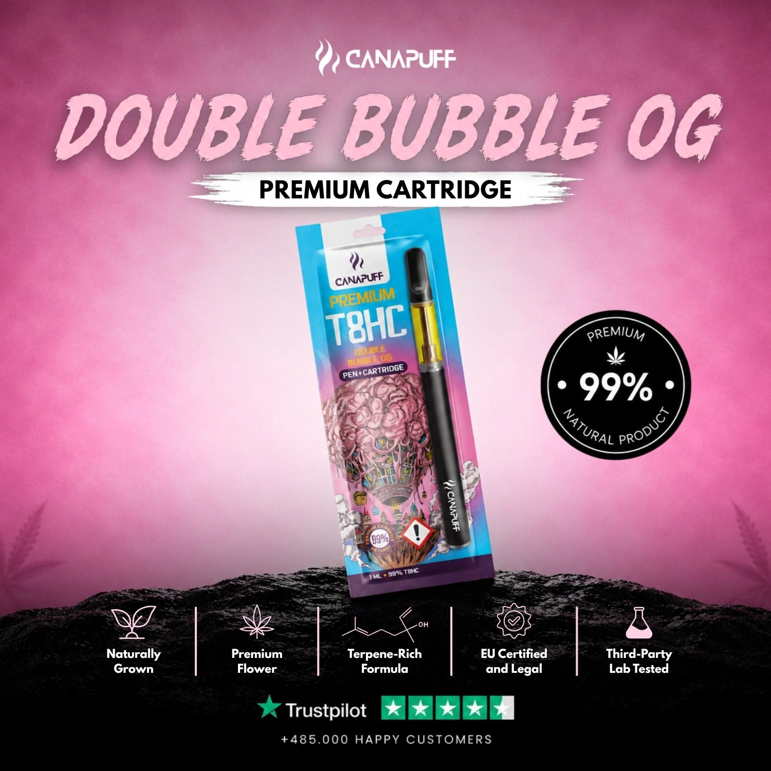 T8HC Pen+Patrón Double Bubble 99%