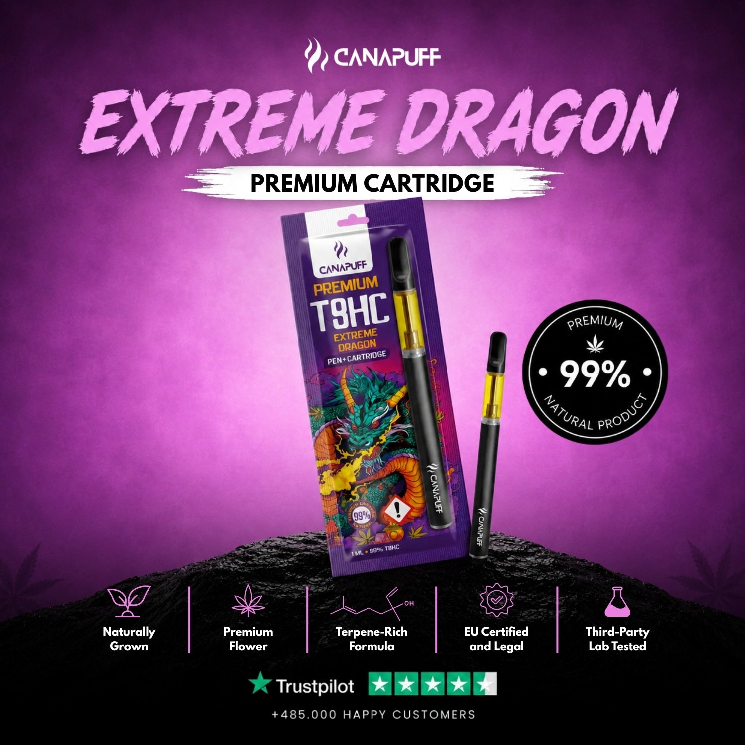 T8HC Pen+Patrón Extreme Dragon 99%
