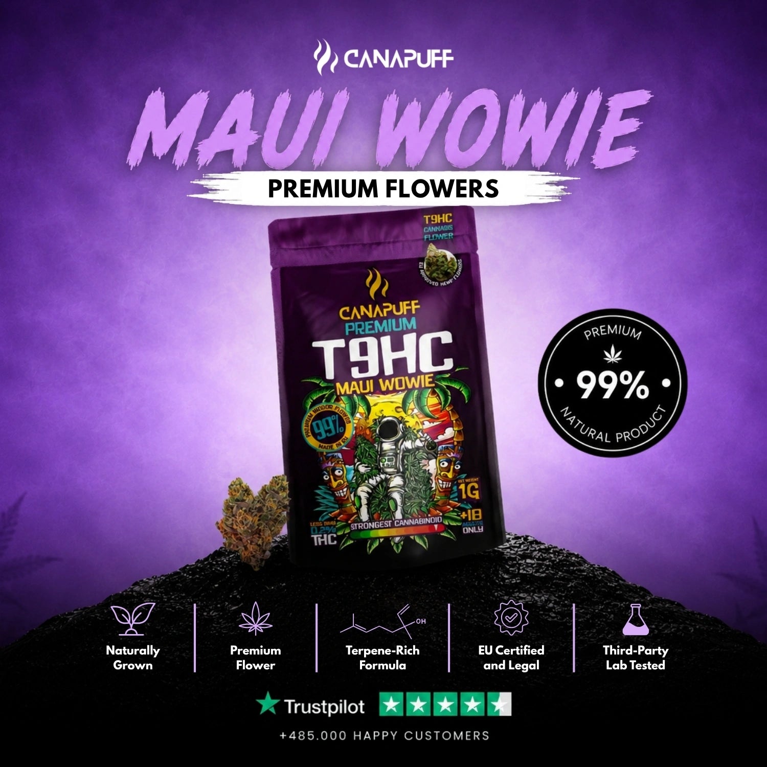 T9HC Virágzat Maui Wowie 99%