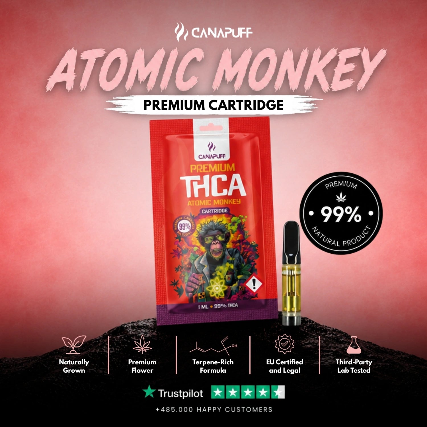 THCA patron Atomic Monkey 99%