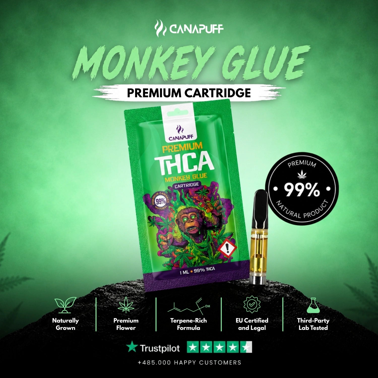 THCA patron Monkey Glue 99%