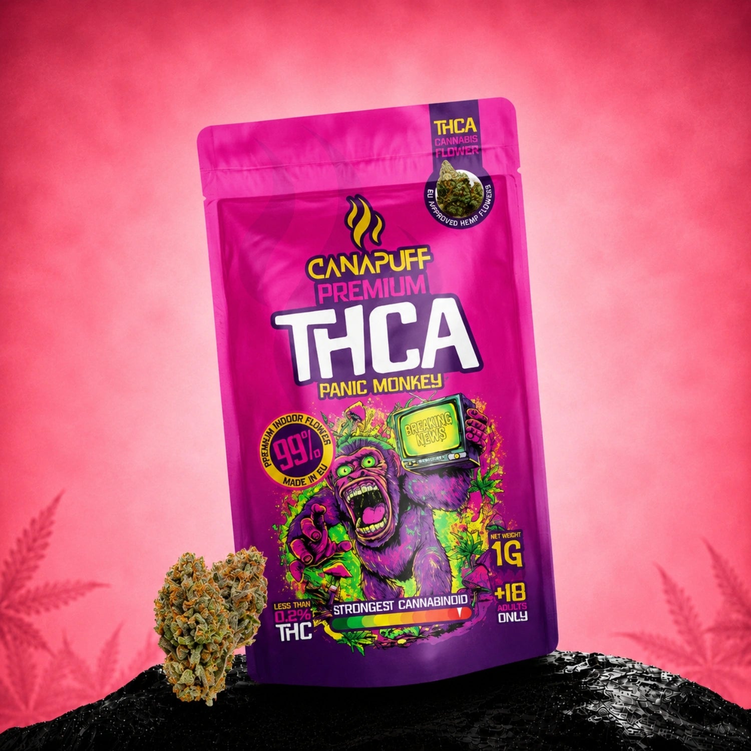 THCA Virágzat Panic Monkey 99%