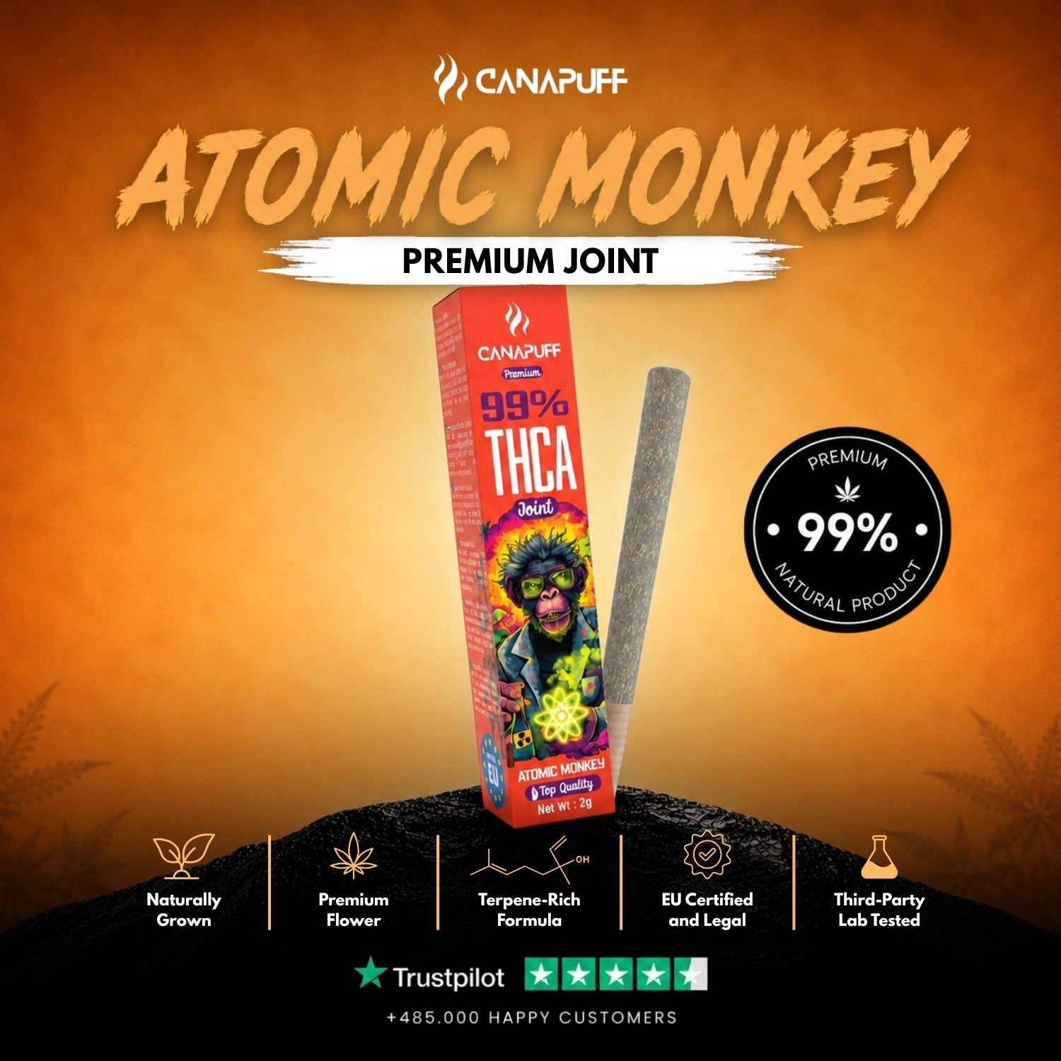 THCA Joint Atomic Monkey 99% 2g