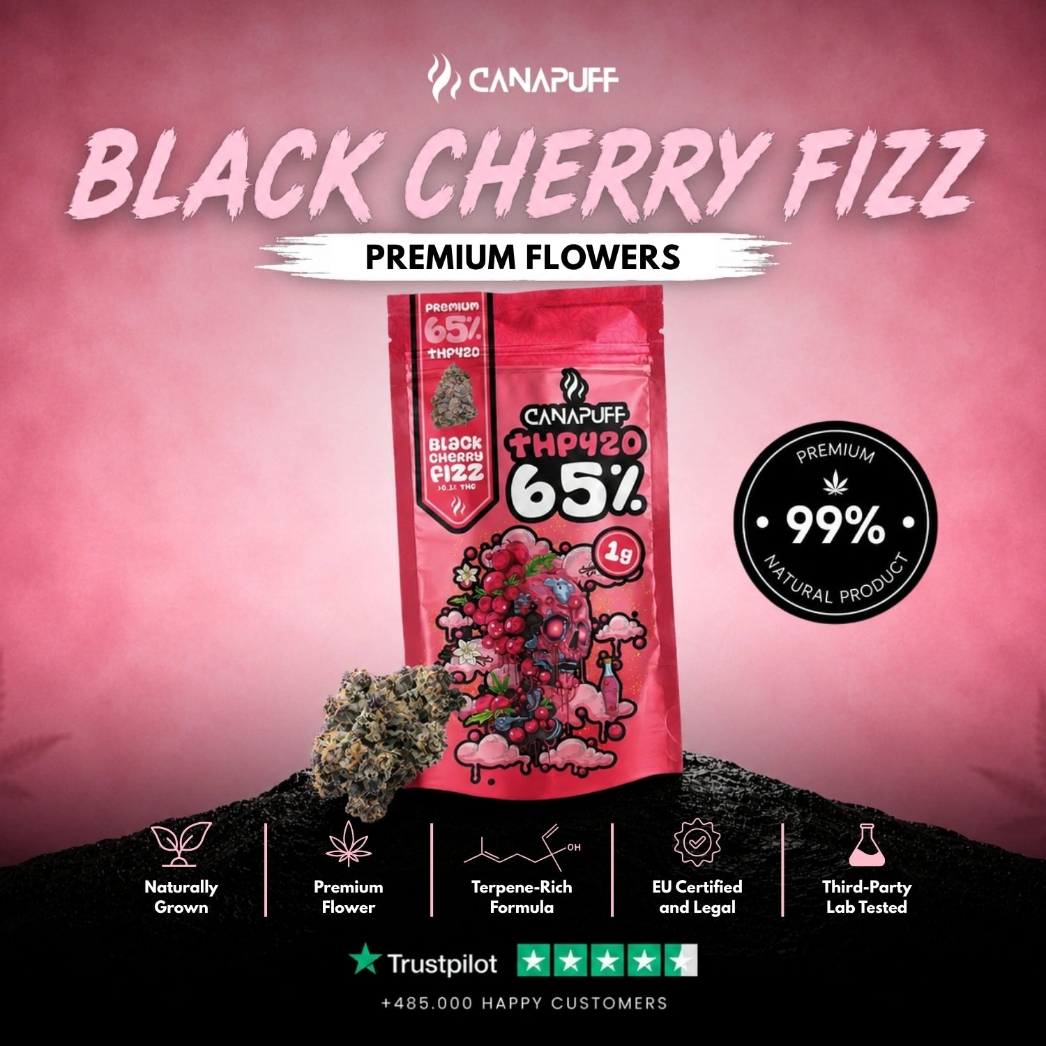 THP420 Virágzat Fekete cseresznye fizz 65%