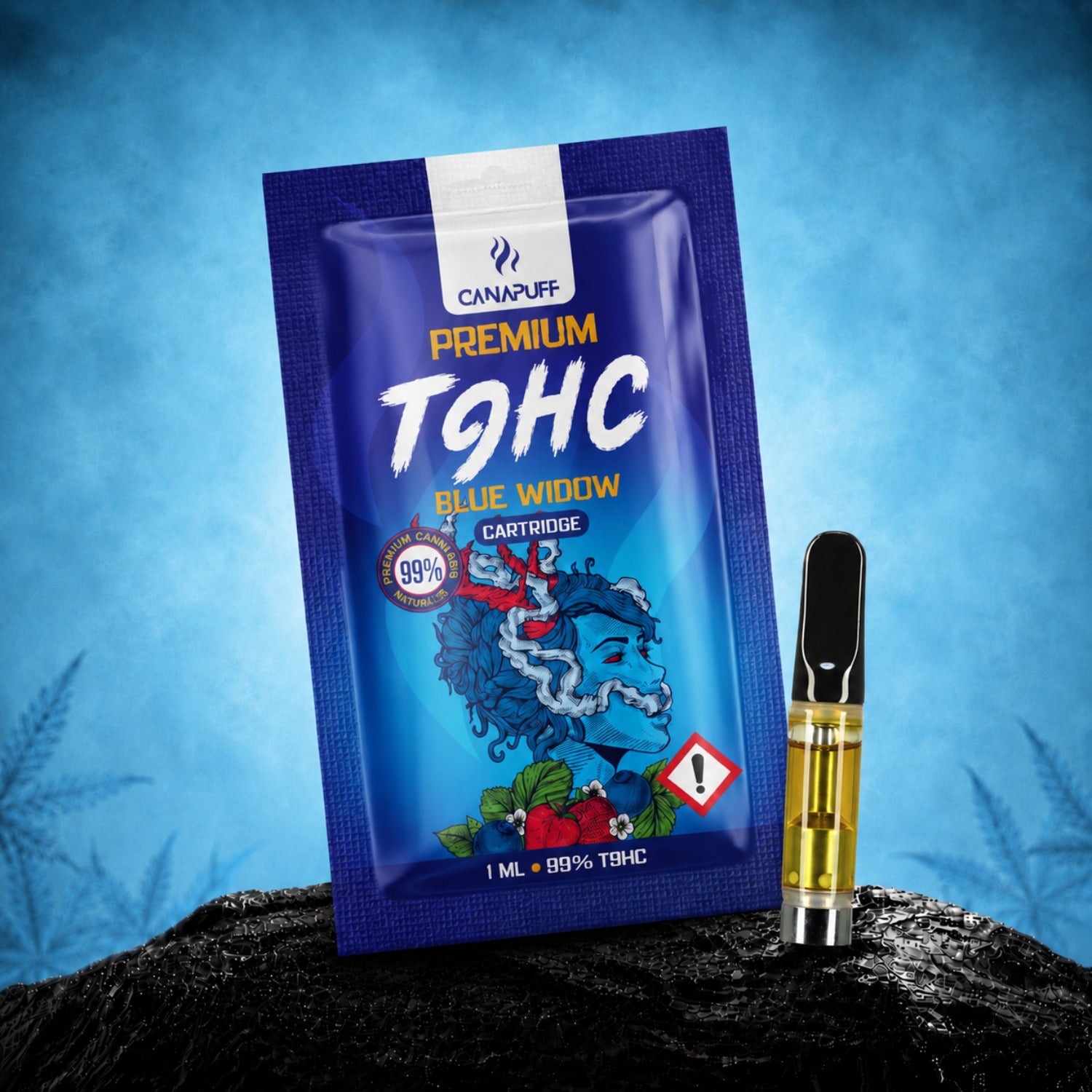 Canapuff TⳊHC Blue Widow cartridge, 99%, 1 ml