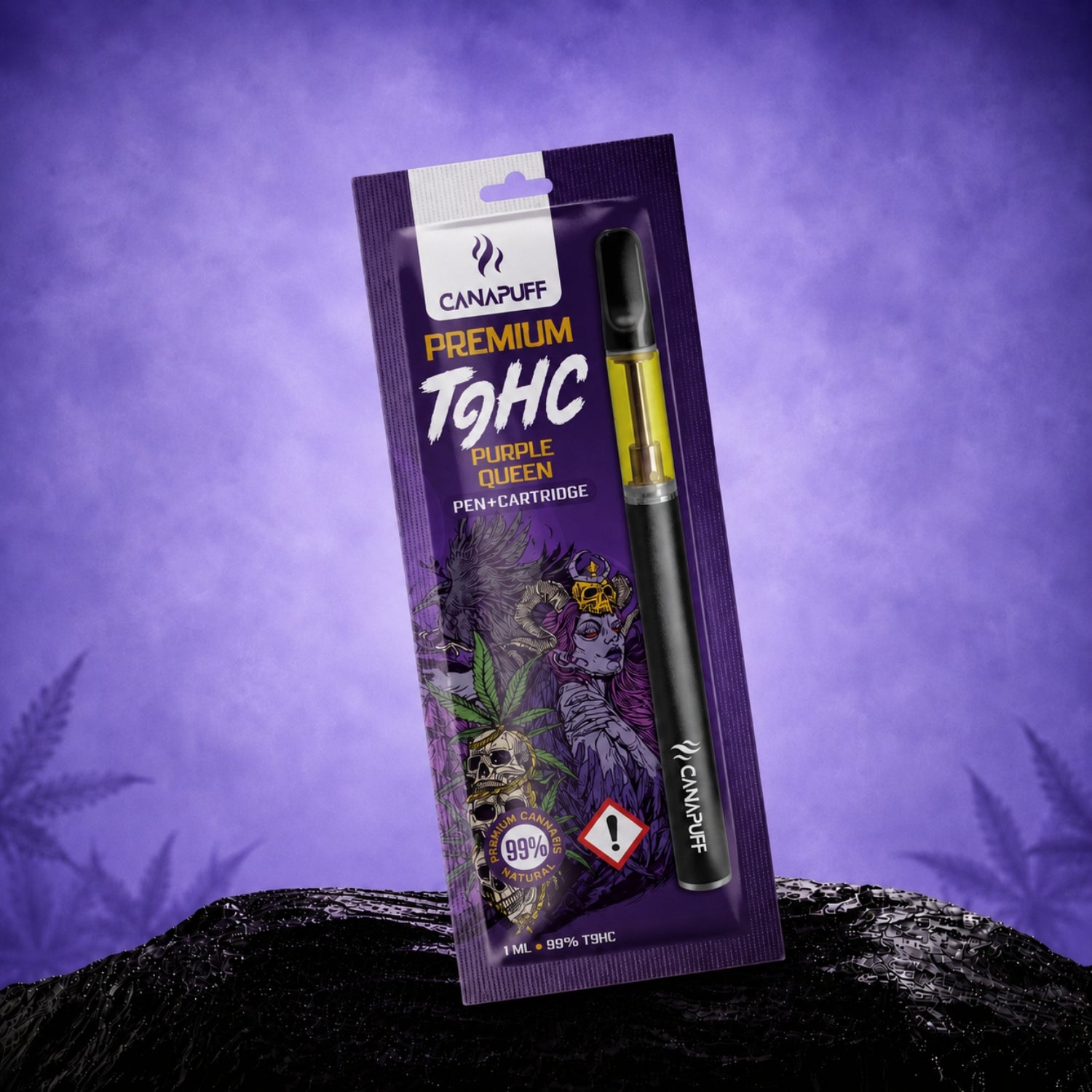 Canapuff TⳊHC Pen+Cartridge Purple Queen 1 ml, 99% TⳊHC
