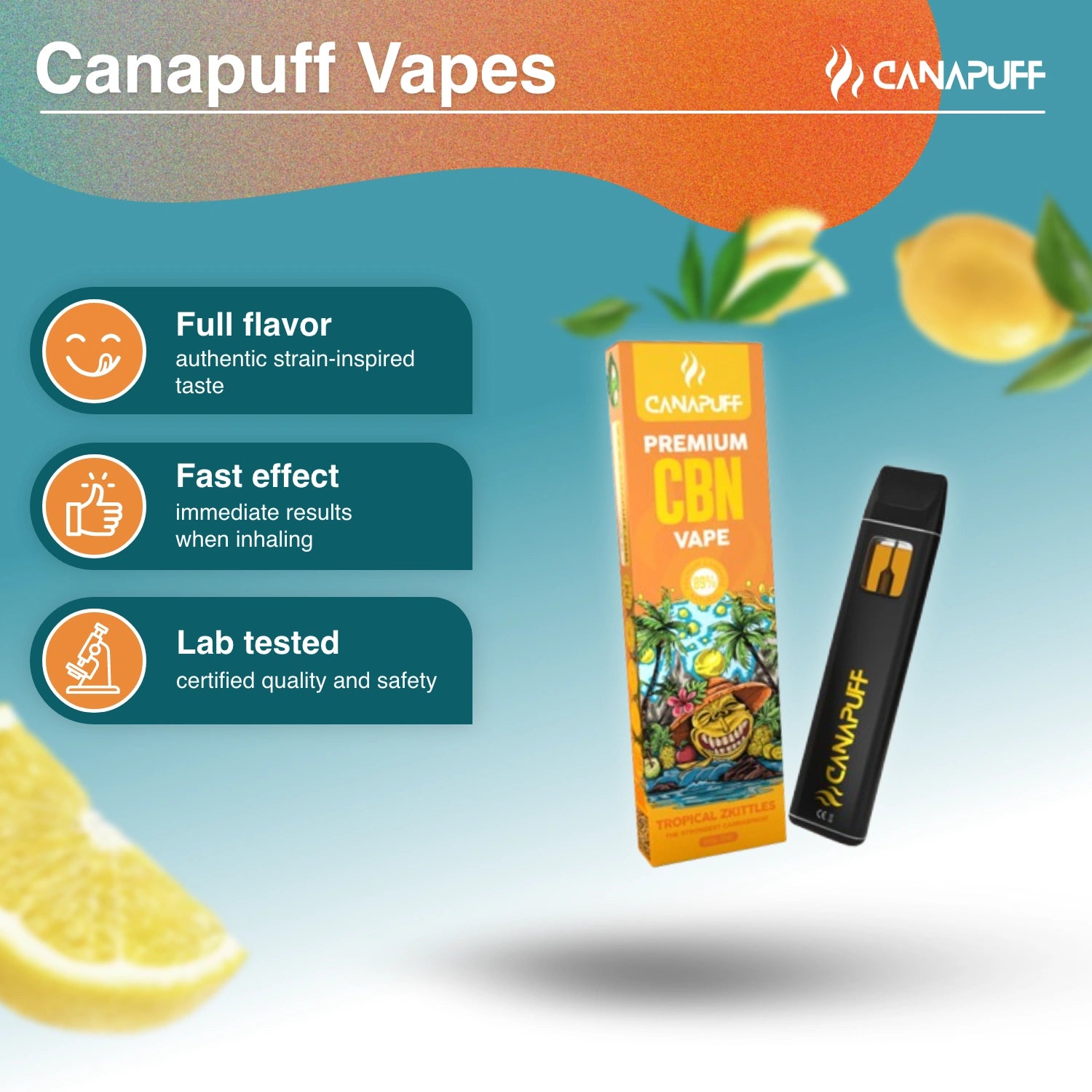 CBN Vape Trópusi Zkittles 89% 1 ml