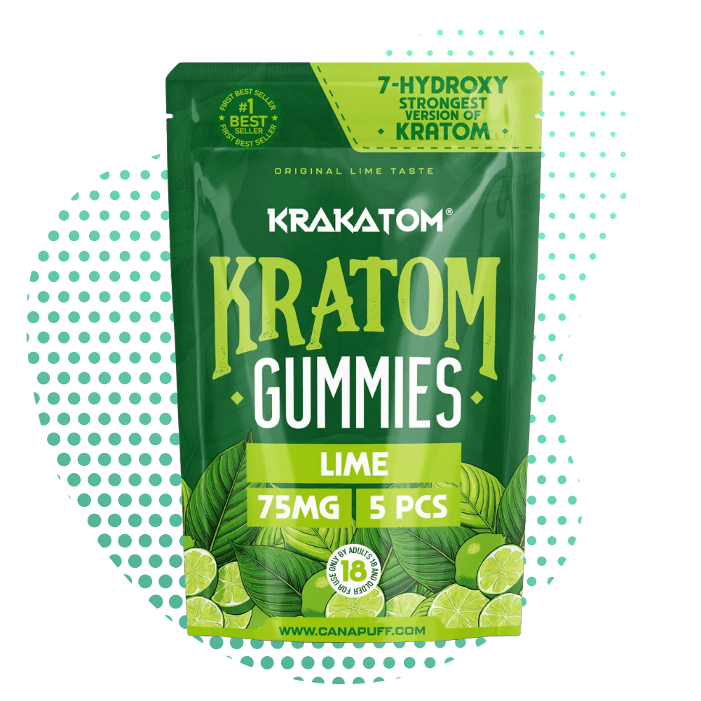 Canapuff - 7 - Hydroxy Kratom Gumicukorkák - Lime Canapuff