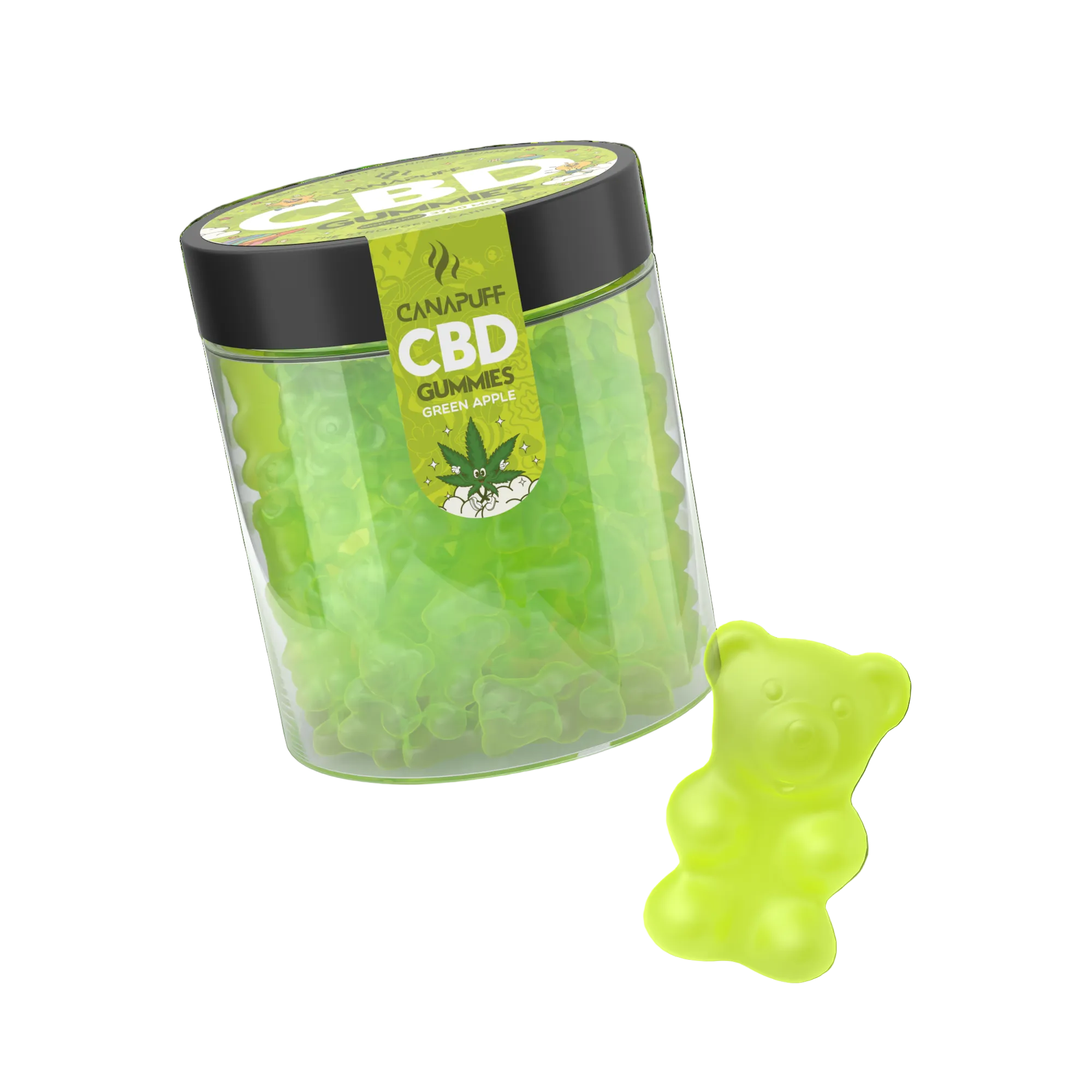 CBD Gumicukorkák Zöld alma