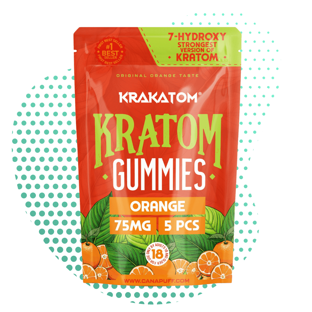 Canapuff - 7 - Hydroxy Kratom Gumicukorkák - Narancs Canapuff