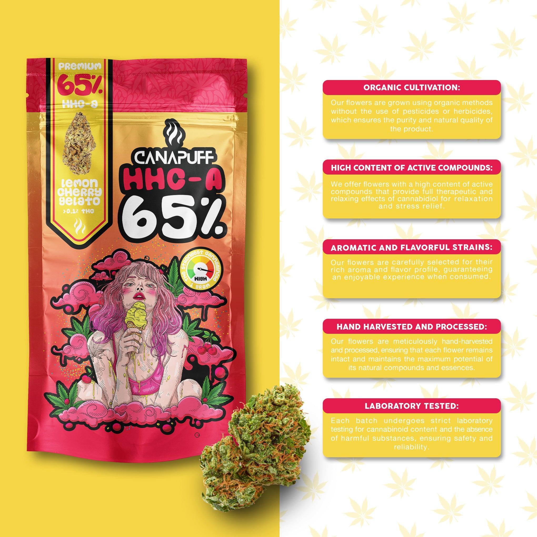Canapuff - Lemon Cherry Gelato 65% - HHC-A Virágzat-Canapuff