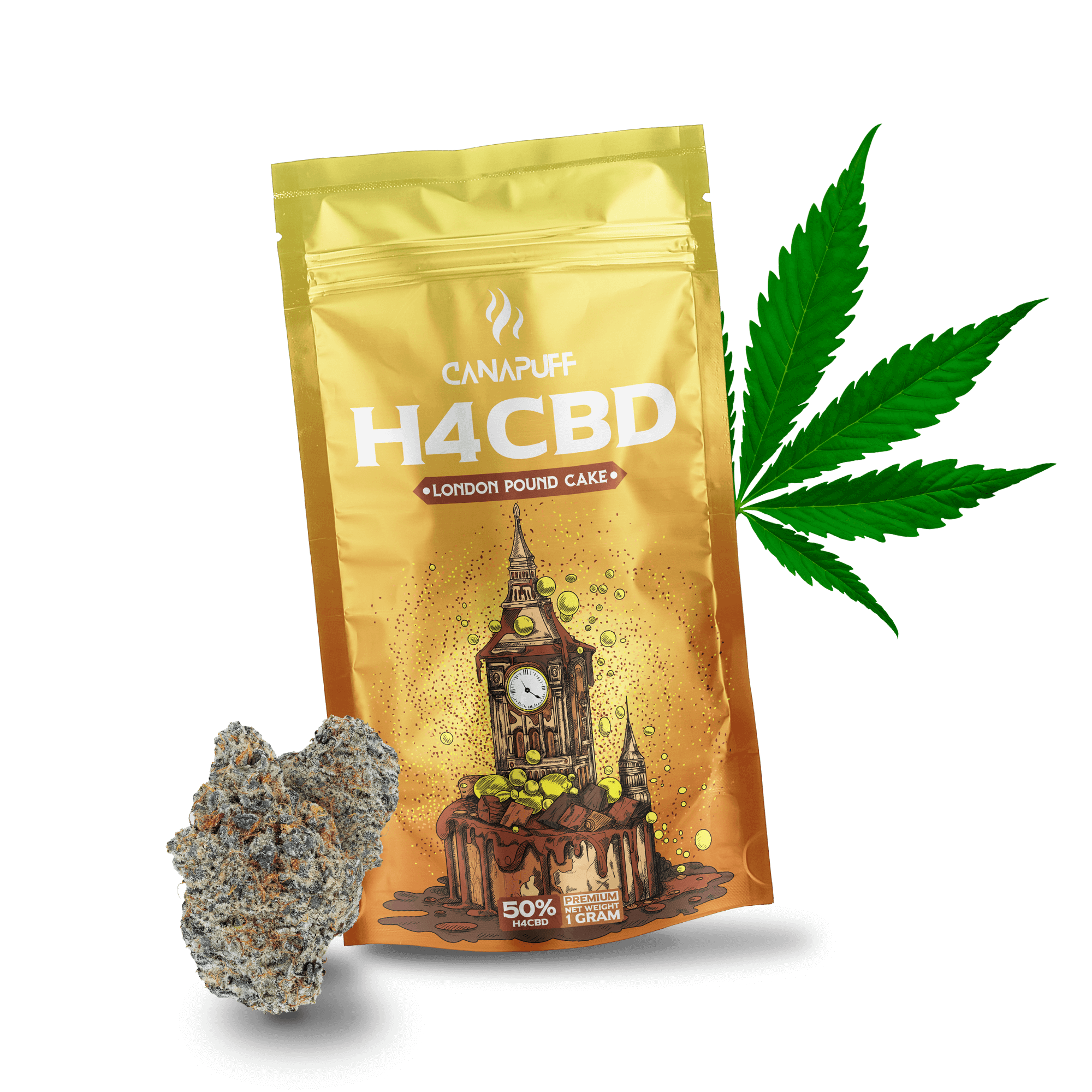 H4CBD Virágzat London Pound Cake 50%
